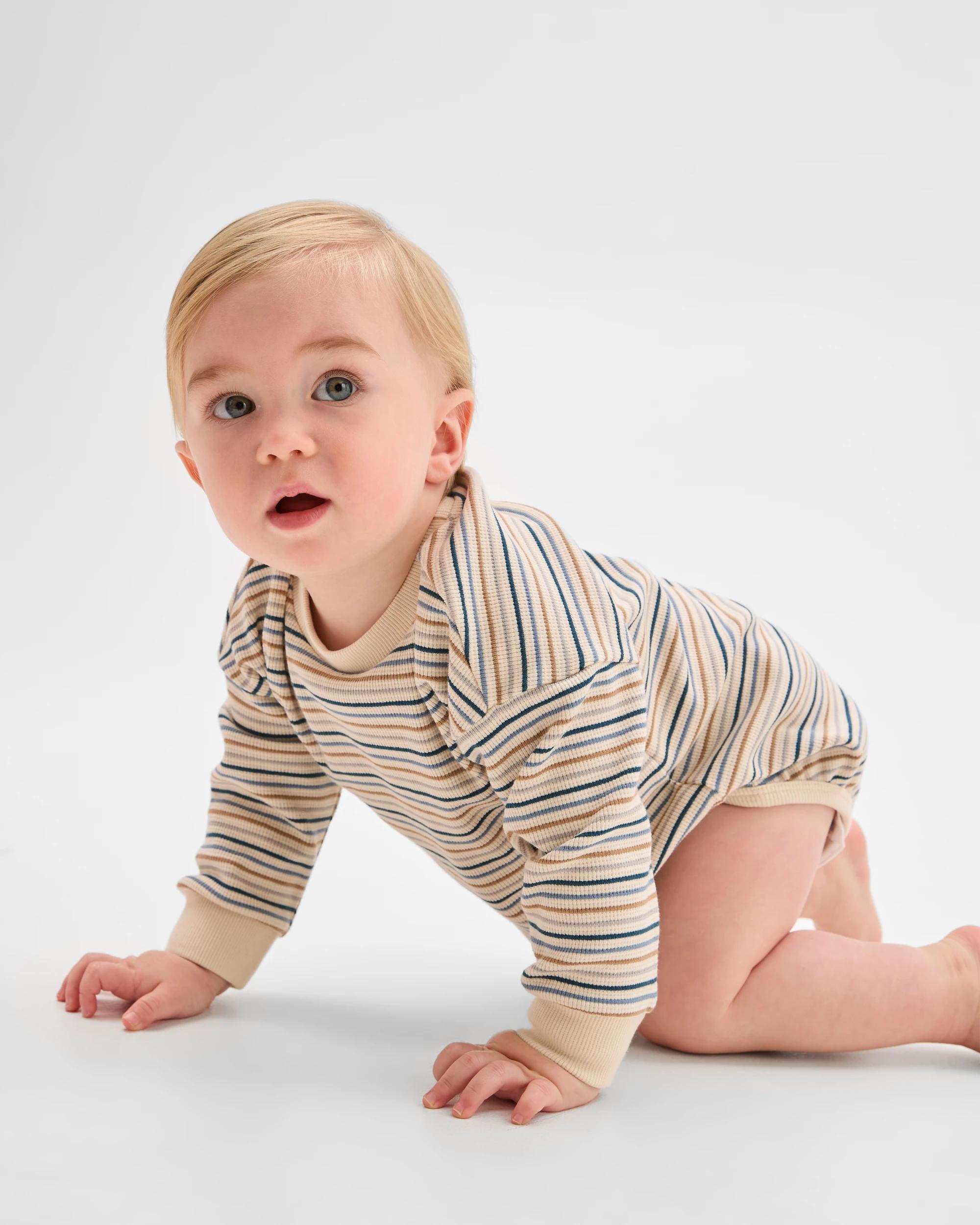 2 Target Baby Baby Organic Cotton Long Sleeve Waffle Bodysuit WHITECAP, 2 of 5