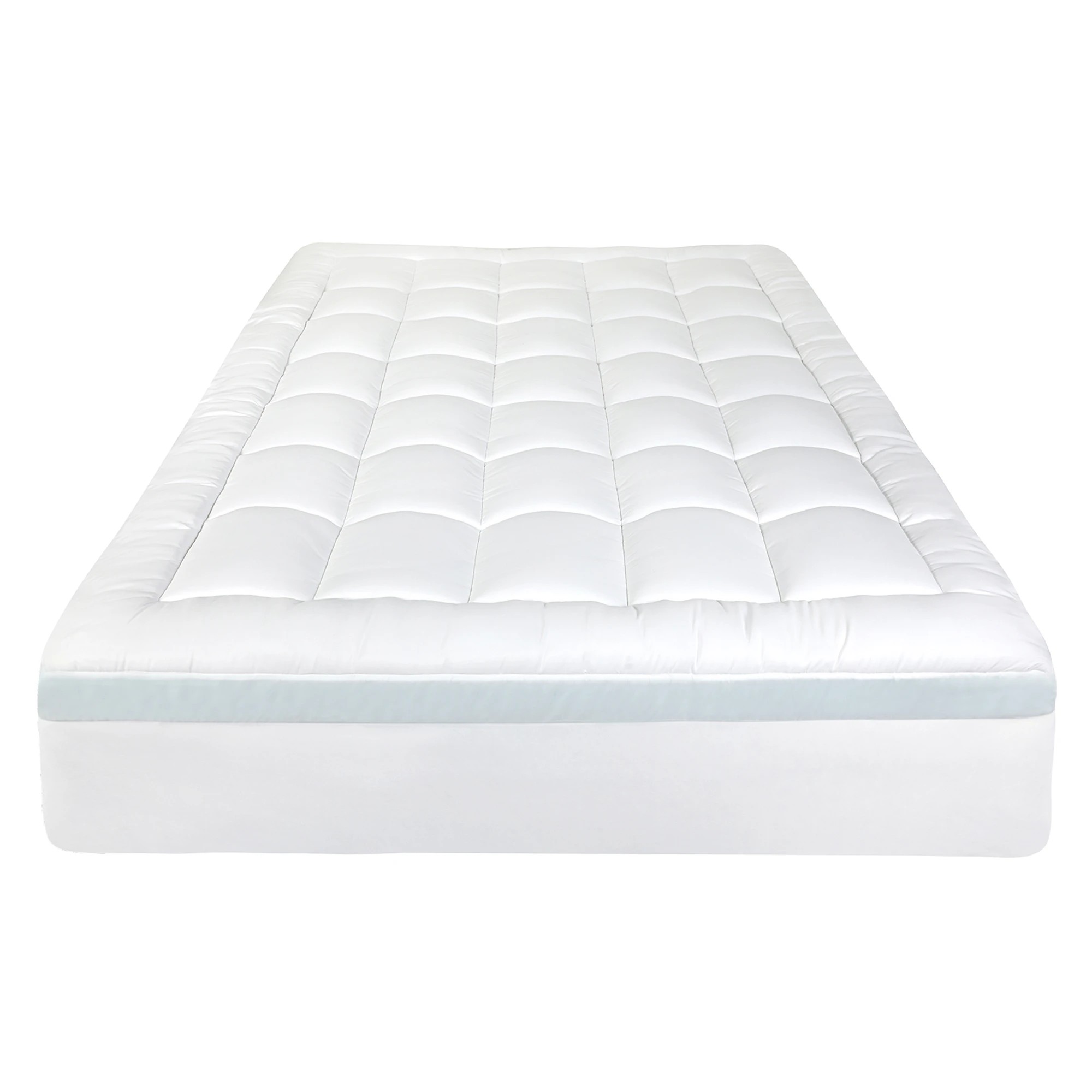2 Dreamz Gel Memory Foam Mattress Topper Queen 8cm Pressure Relief Deep Pocket, 2 of 9
