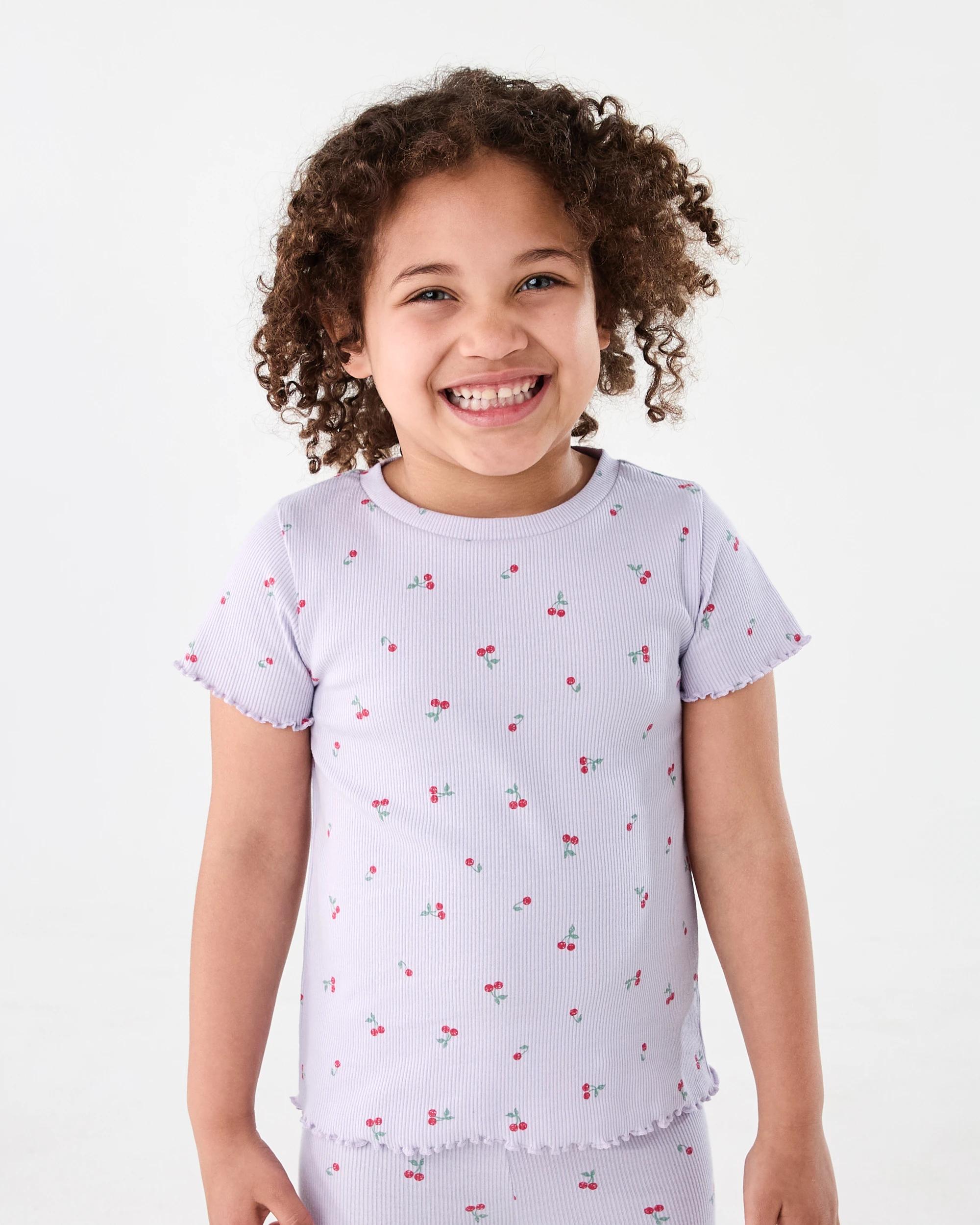 1 Short Sleeve Rib T-shirt Pur Cherry, 1 of 10