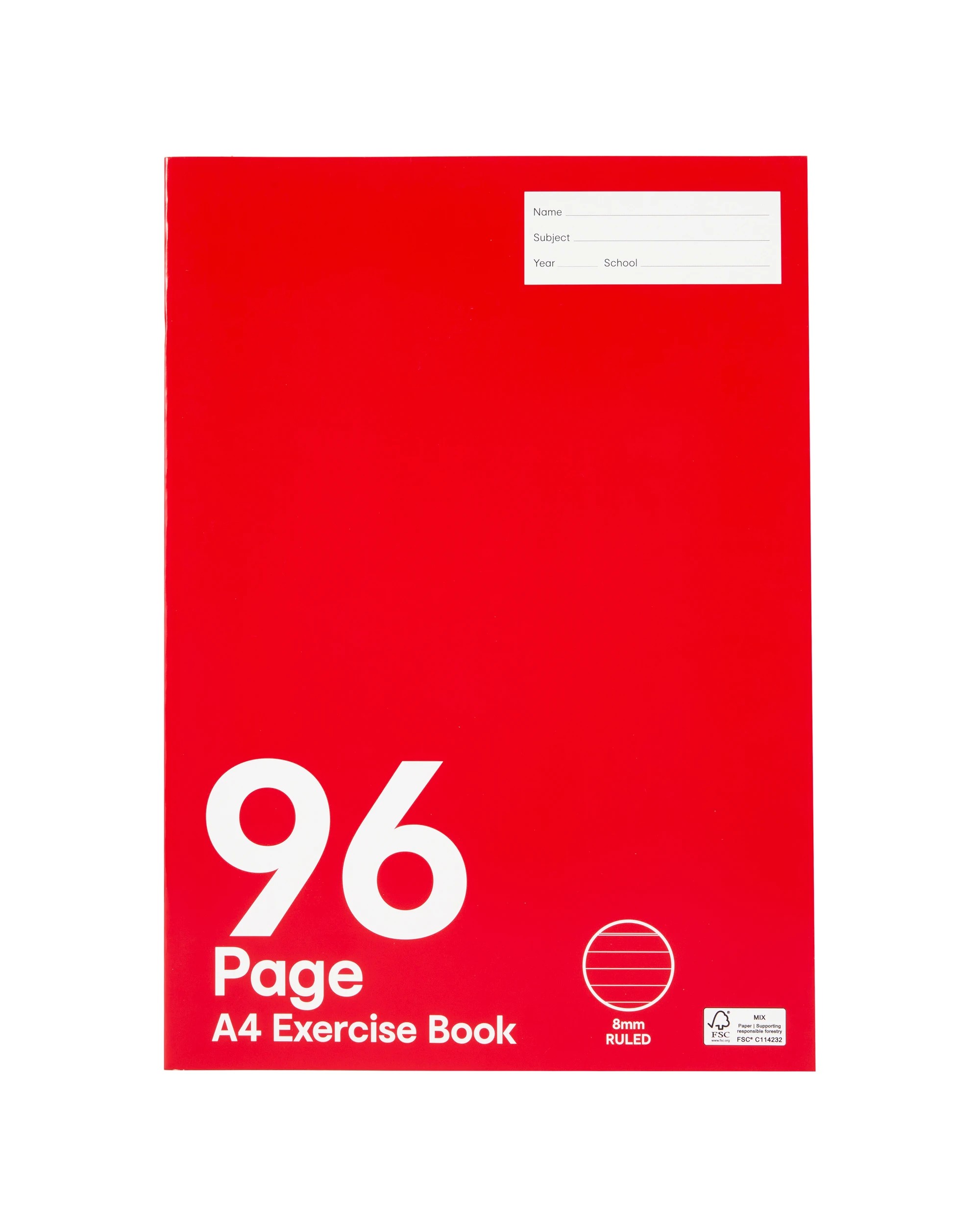 1 A4 Exercise Book - 96 Pages, Red, 1 of 4