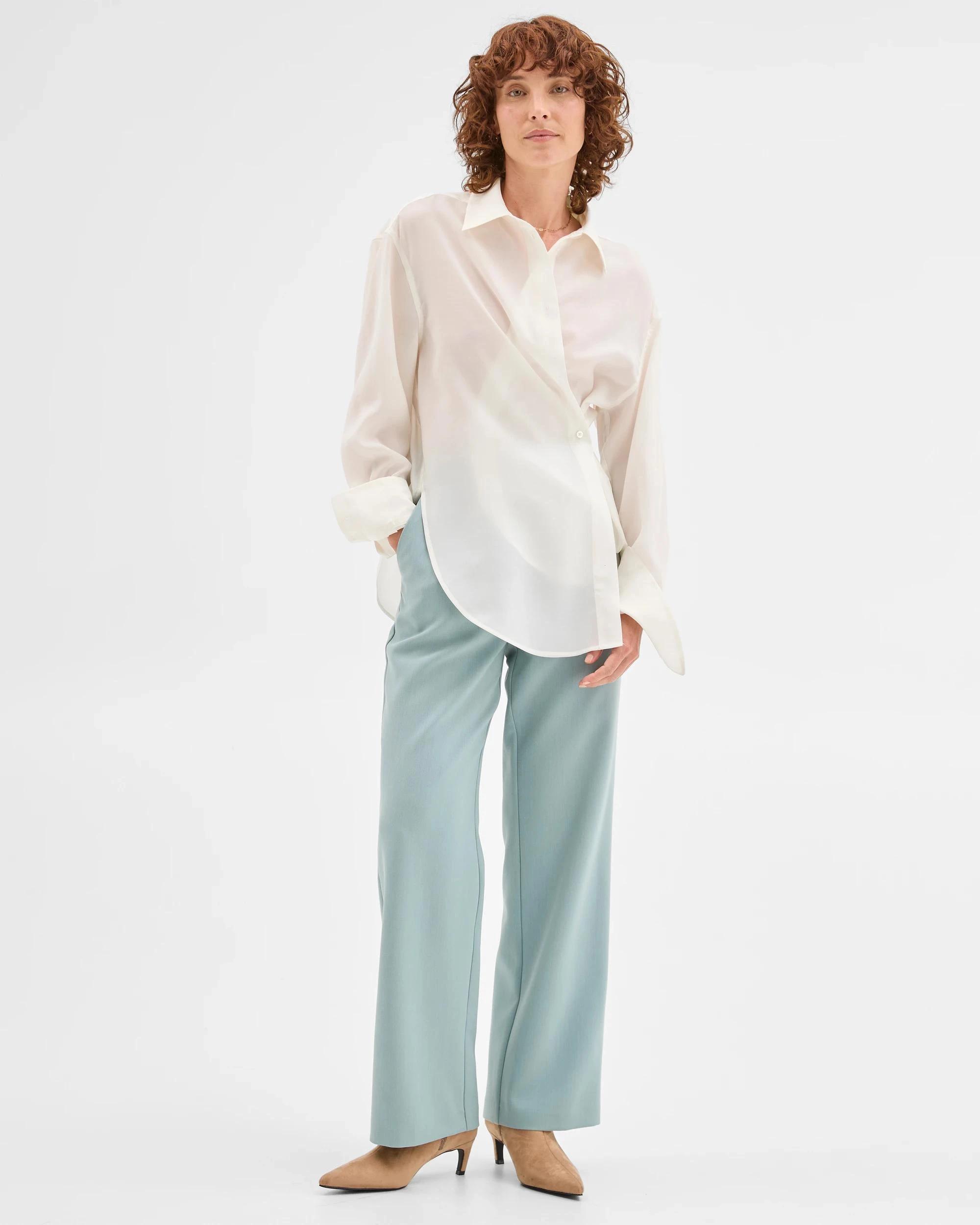 2 Preview Wrap Detail Shirt CLOUD DANCER, 2 of 10