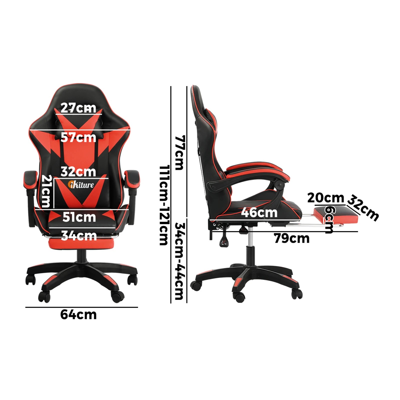 4 Oikiture Massage Gaming Office Chair Recliner
 - Multi, 4 of 10