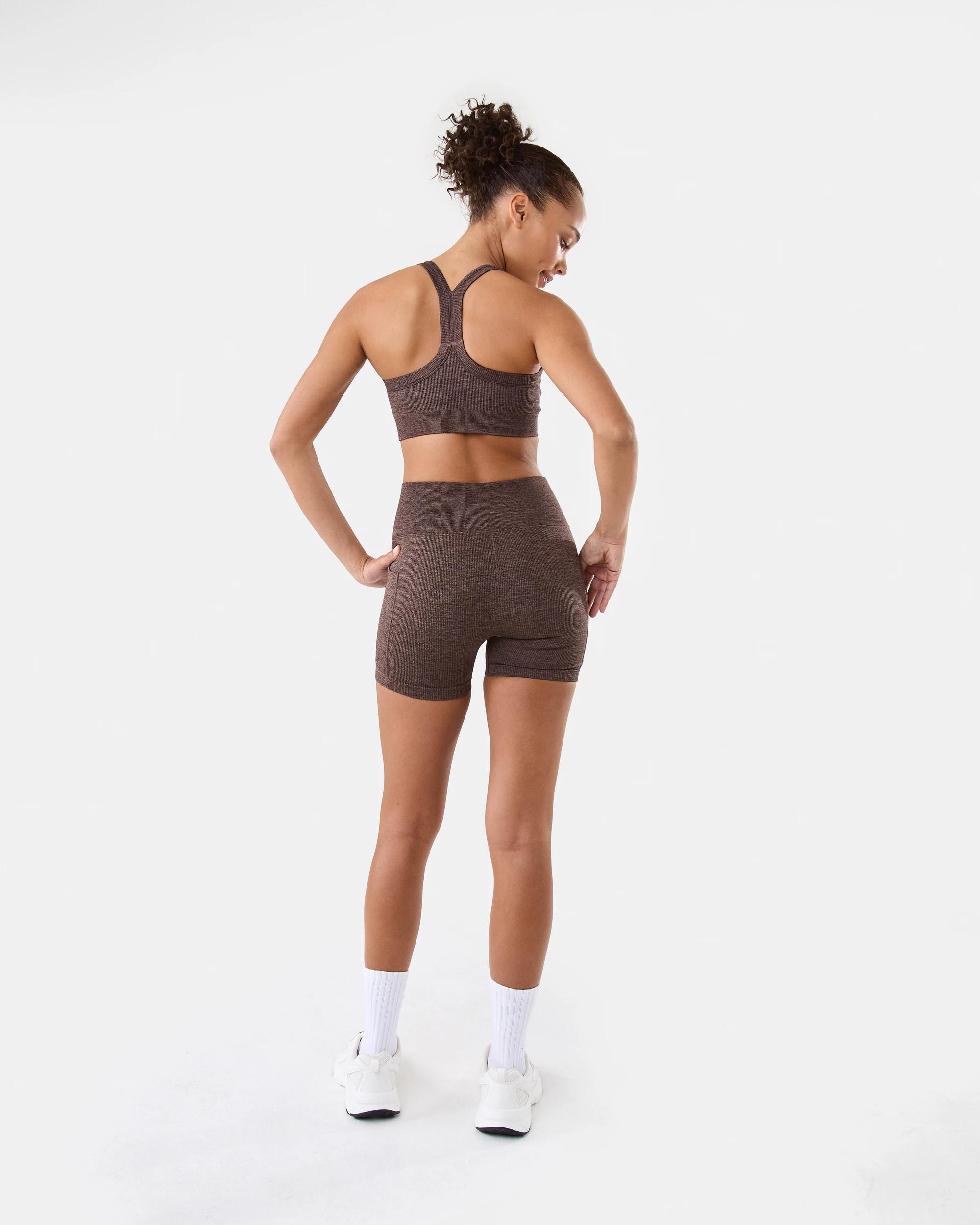 4 Active Womens Seamfree Support Crop Top Drk Espres, 4 of 9