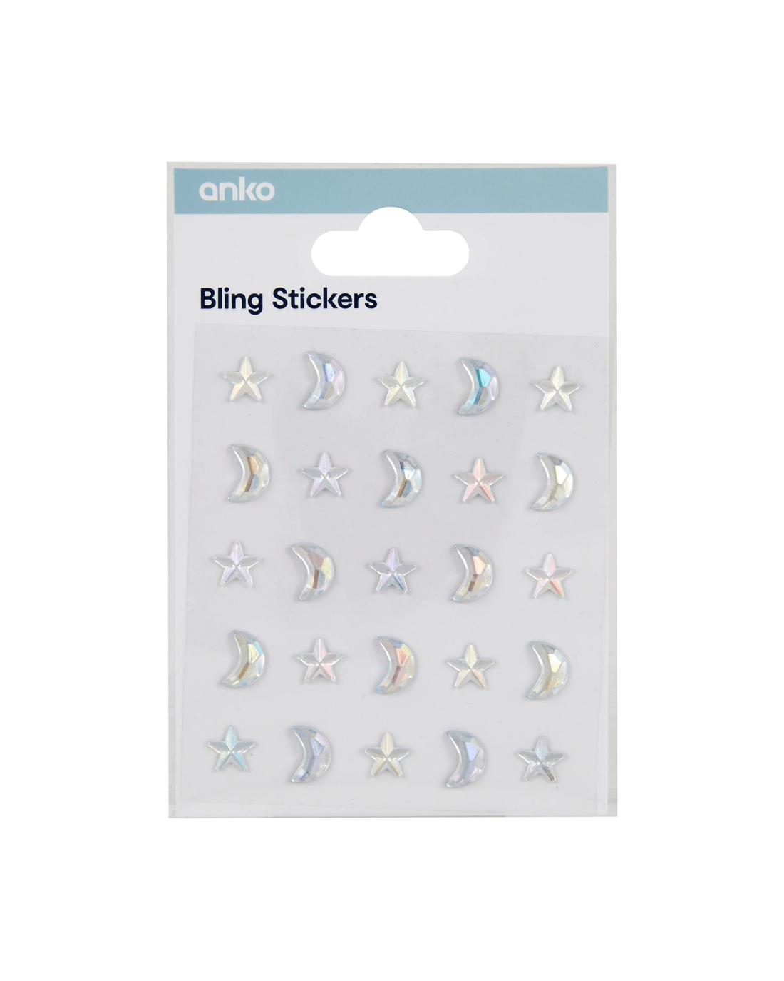 1 Bling Stickers - Star and Moon, 1 of 2