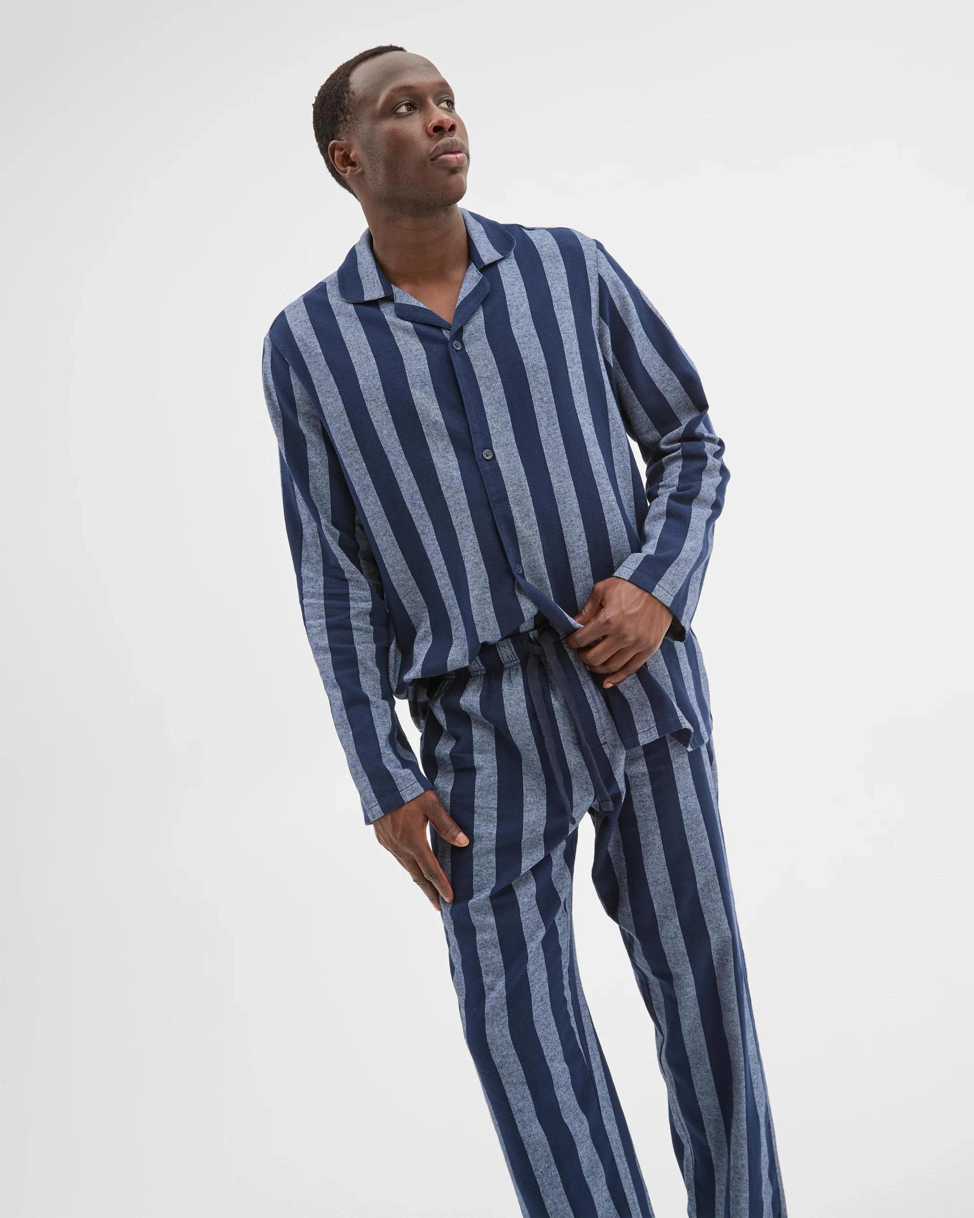 4 Maxx Flannelette Pyjama Set NAVY STRIPE, 4 of 7