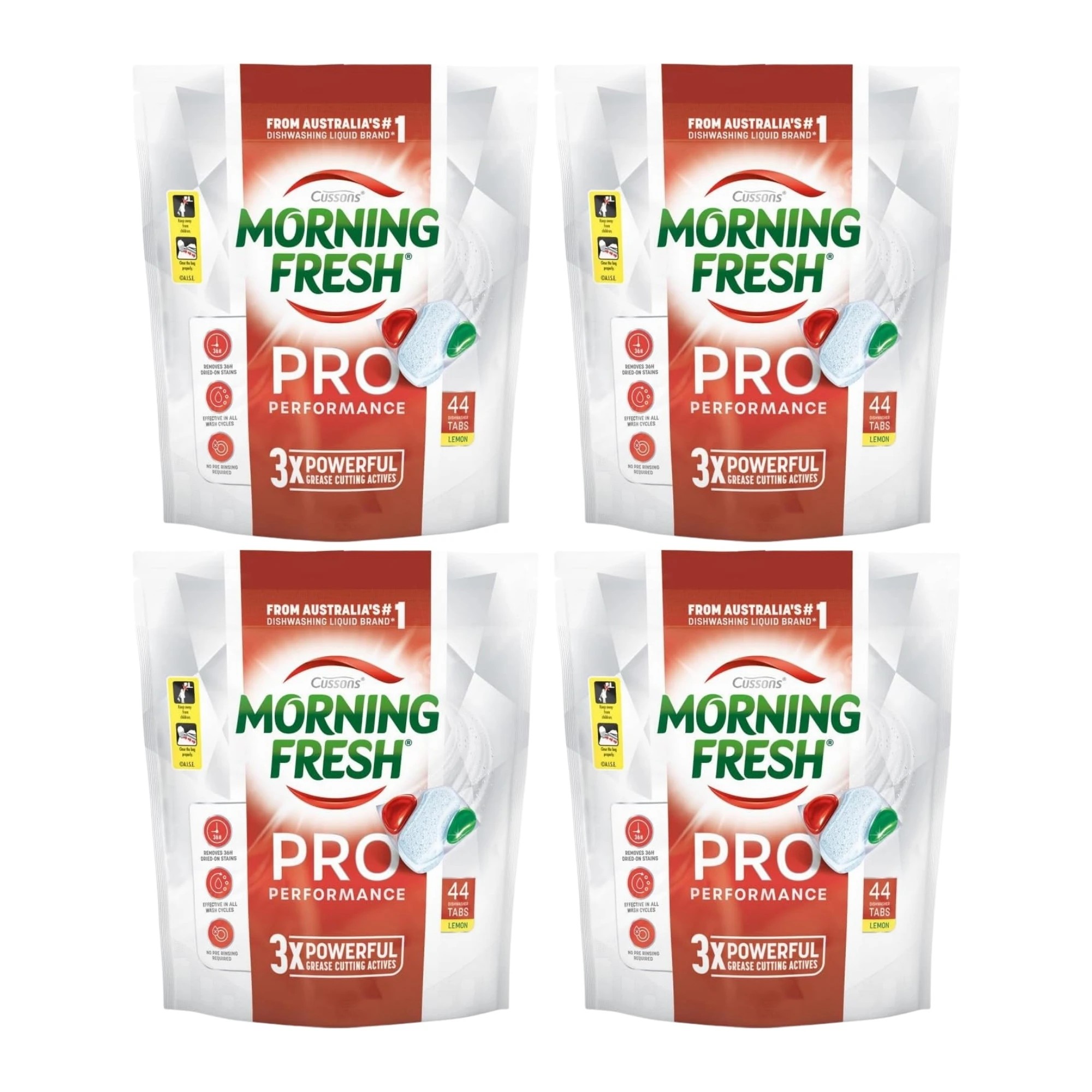 1 Morning Fresh Pro Performance Dishwasher Tablets Lemon 44pk x4, 1 of 5