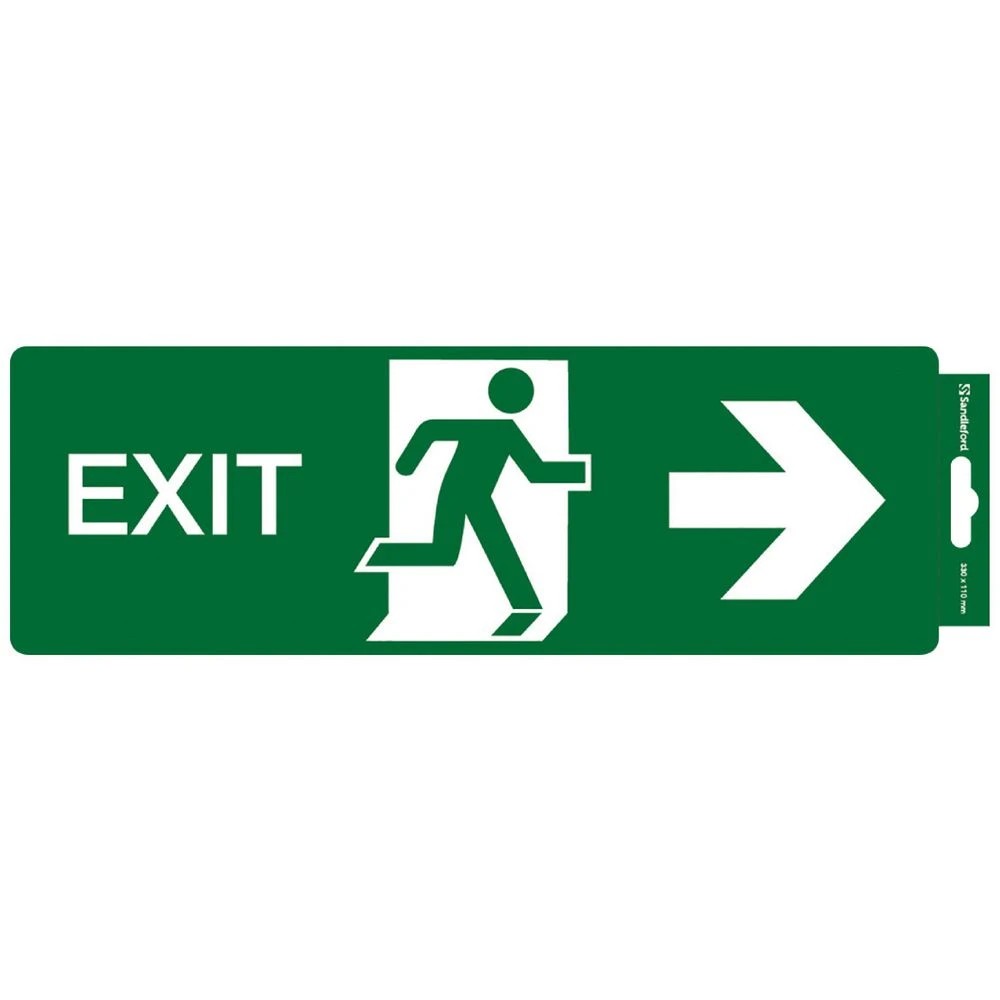 1 Exit Right Self-Adhesive Sign, 1 of 1