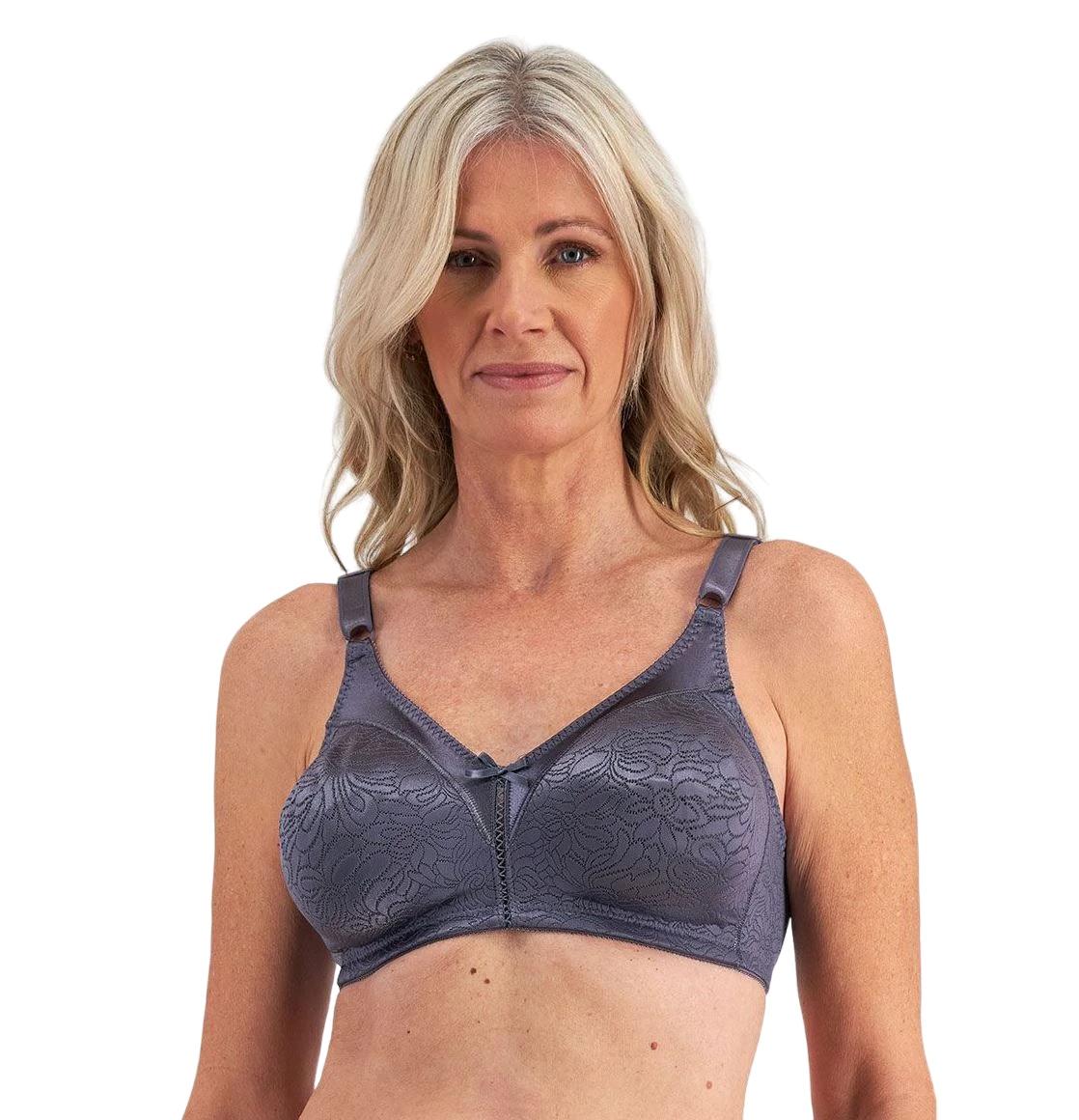 1 Playtex 5 Pack Womens Non Contour Charcoal Classic Full Coverage Bra CHARCOAL, 1 of 3