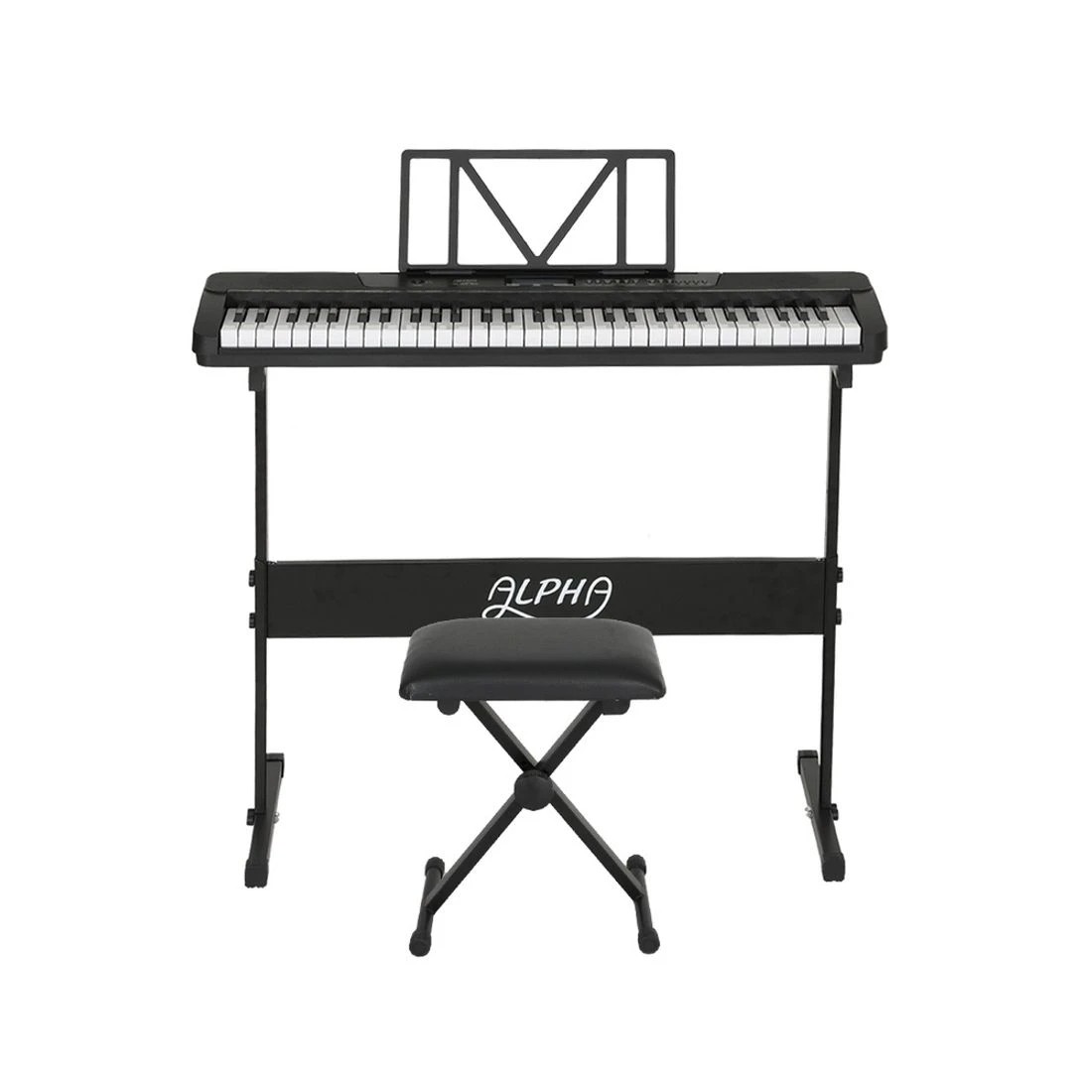 3 Alpha 61 Keys Electronic Piano Keyboard Digital Electric w/ Stand Stool Touch - Black, 3 of 6