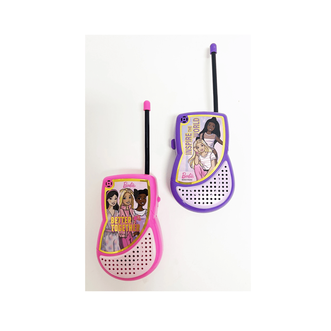 2 Barbie 2pc Walkie Talkie Kids Handheld Toy Indoor Outdoor Play Age 5 Plus - Pink, 2 of 2