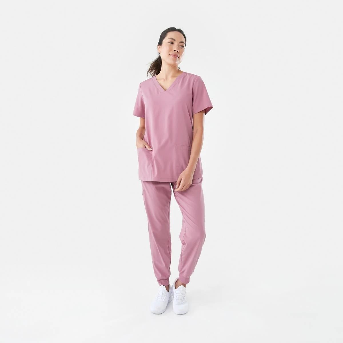 8 Work Short Sleeve Scrub Top Pnk Rose, 8 of 8