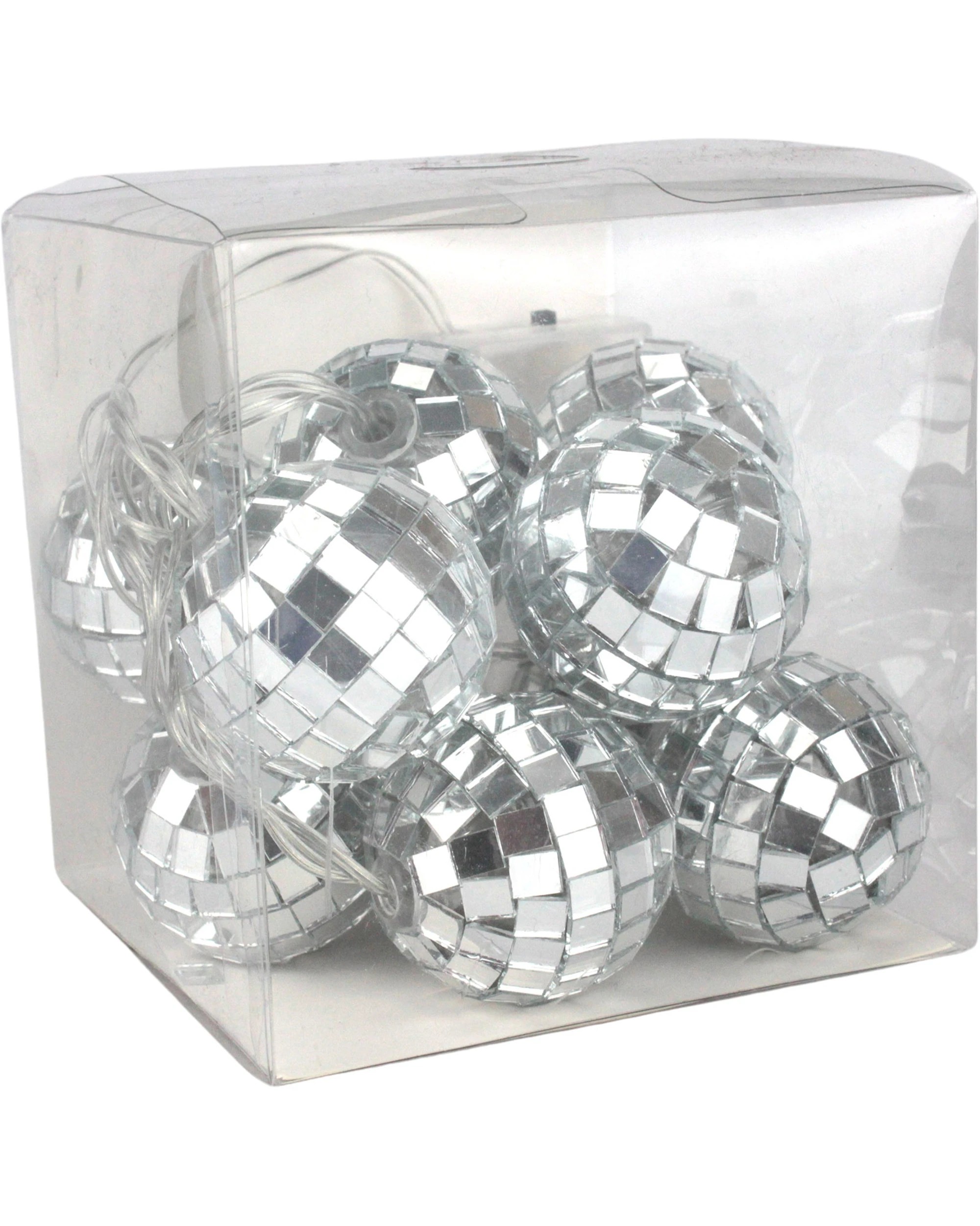 5 Partyrama Mirror Disco Ball String Lights - Silver, 5 of 5