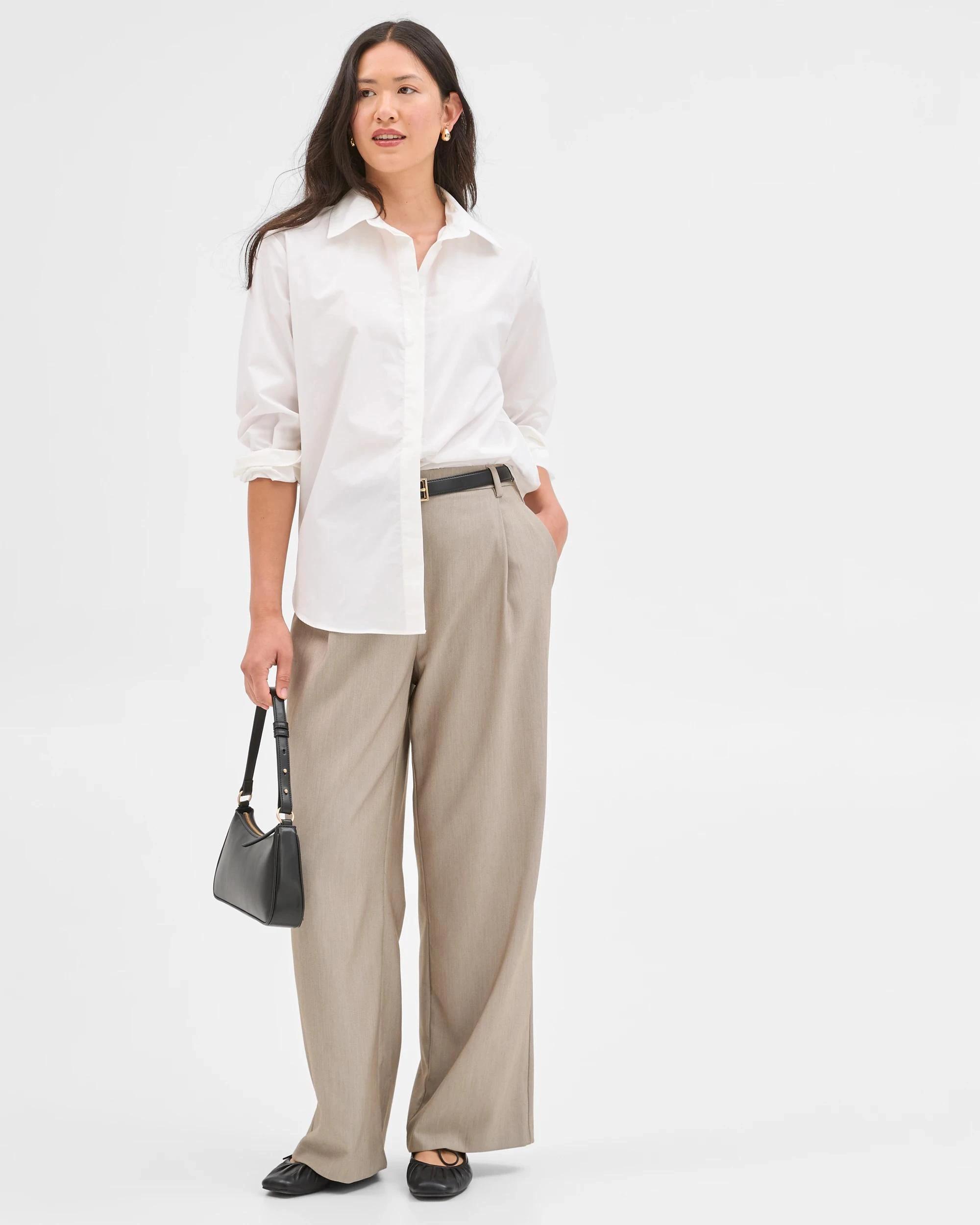 2 Preview Australian Cotton Poplin Shirt WHITE, 2 of 5