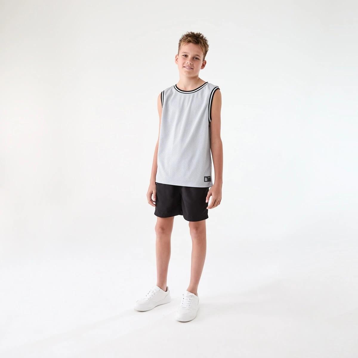 7 Active Kids Sleeveless Mesh Tank ICE GRAY, 7 of 8