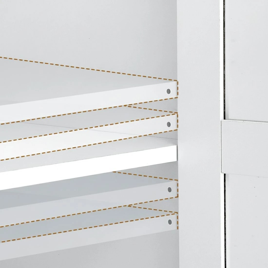 4 Artiss Buffet Sideboard 180cm Hutch Storage Cabinet Kitchen Drawer Door - White, 4 of 6