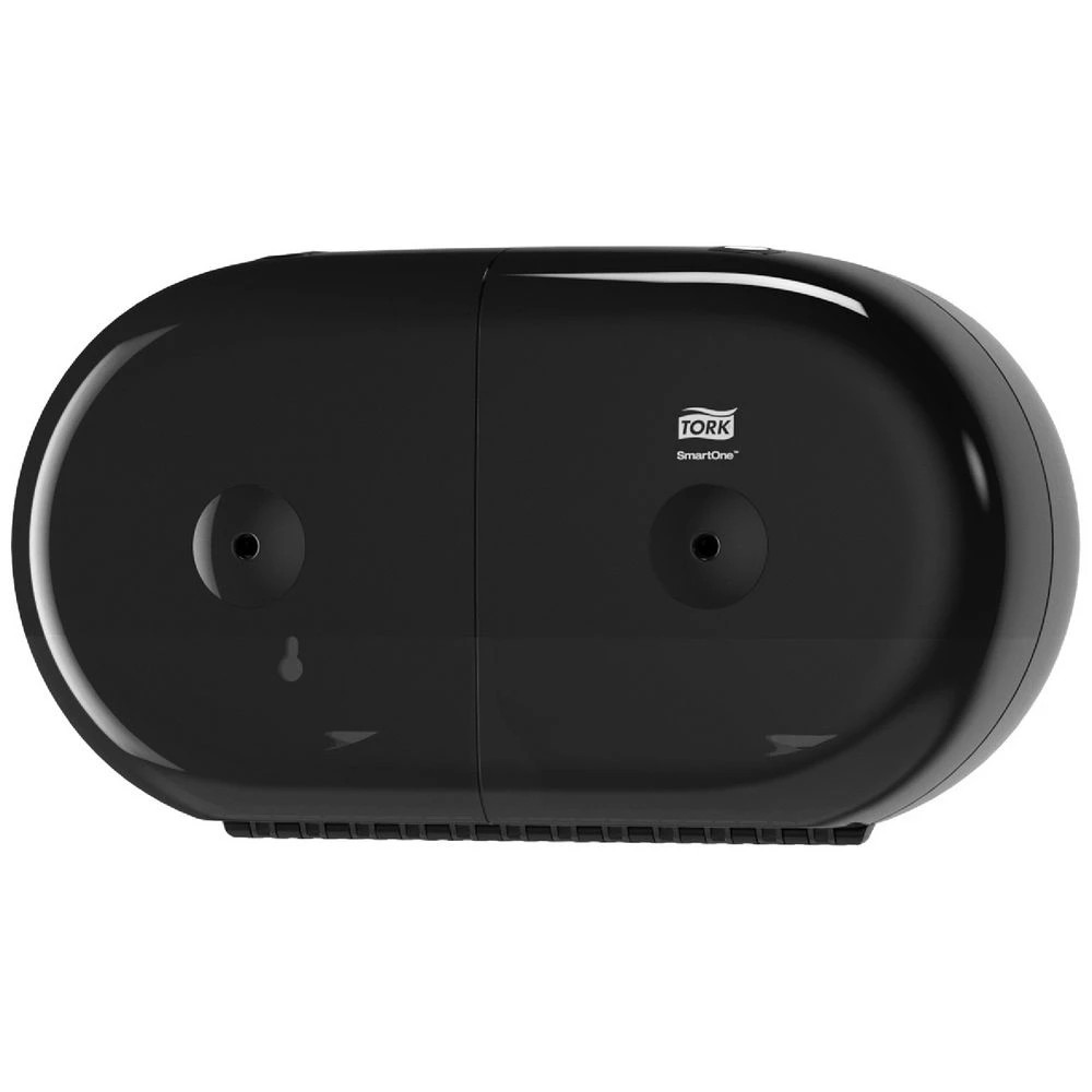 1 Tork SmartOne Twin Toilet Paper Dispenser Black, 1 of 1