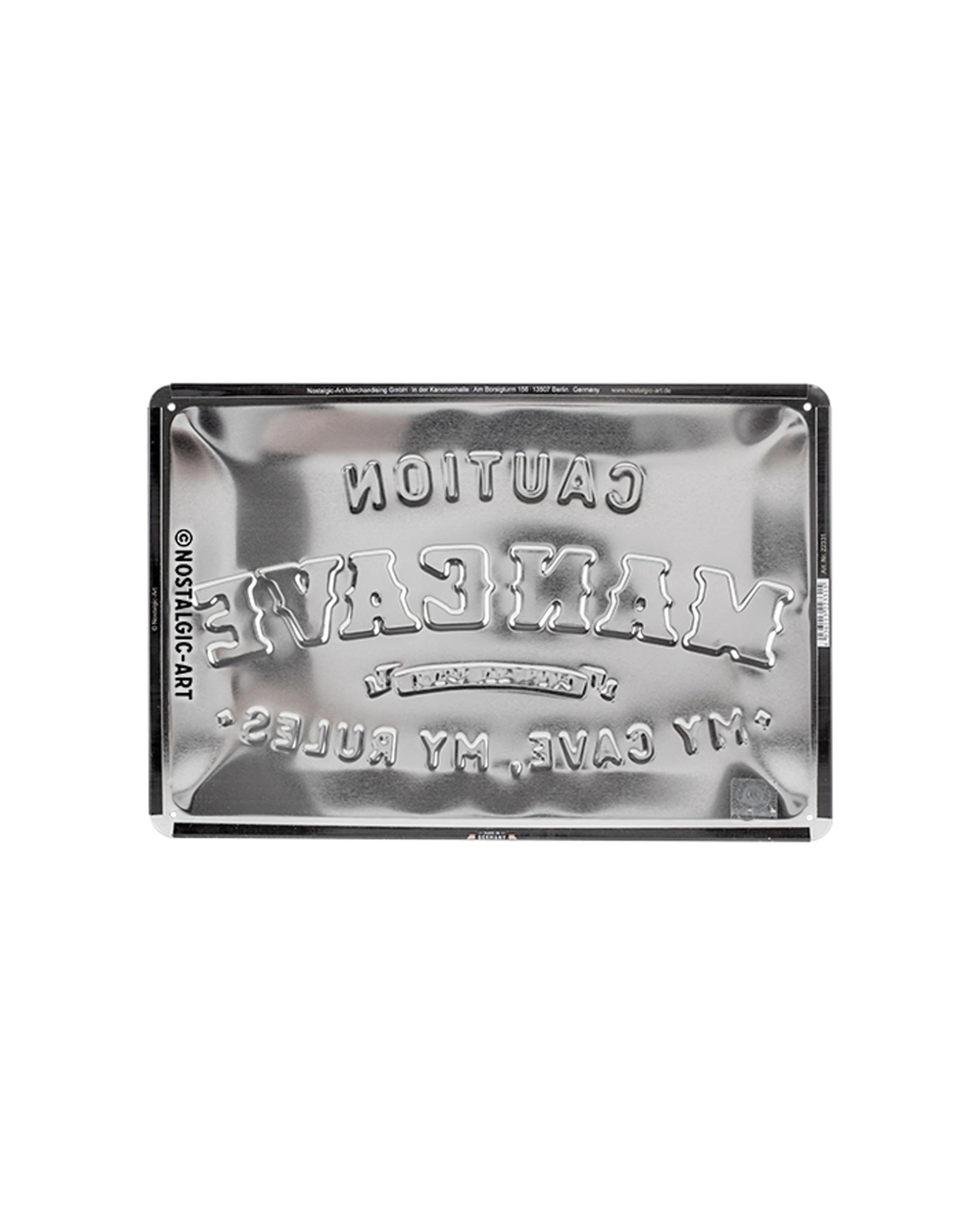 3 Nostalgic-Art Medium 20x30cm Metal Wall Art Sign Plaque - Man Cave - Black, 3 of 4