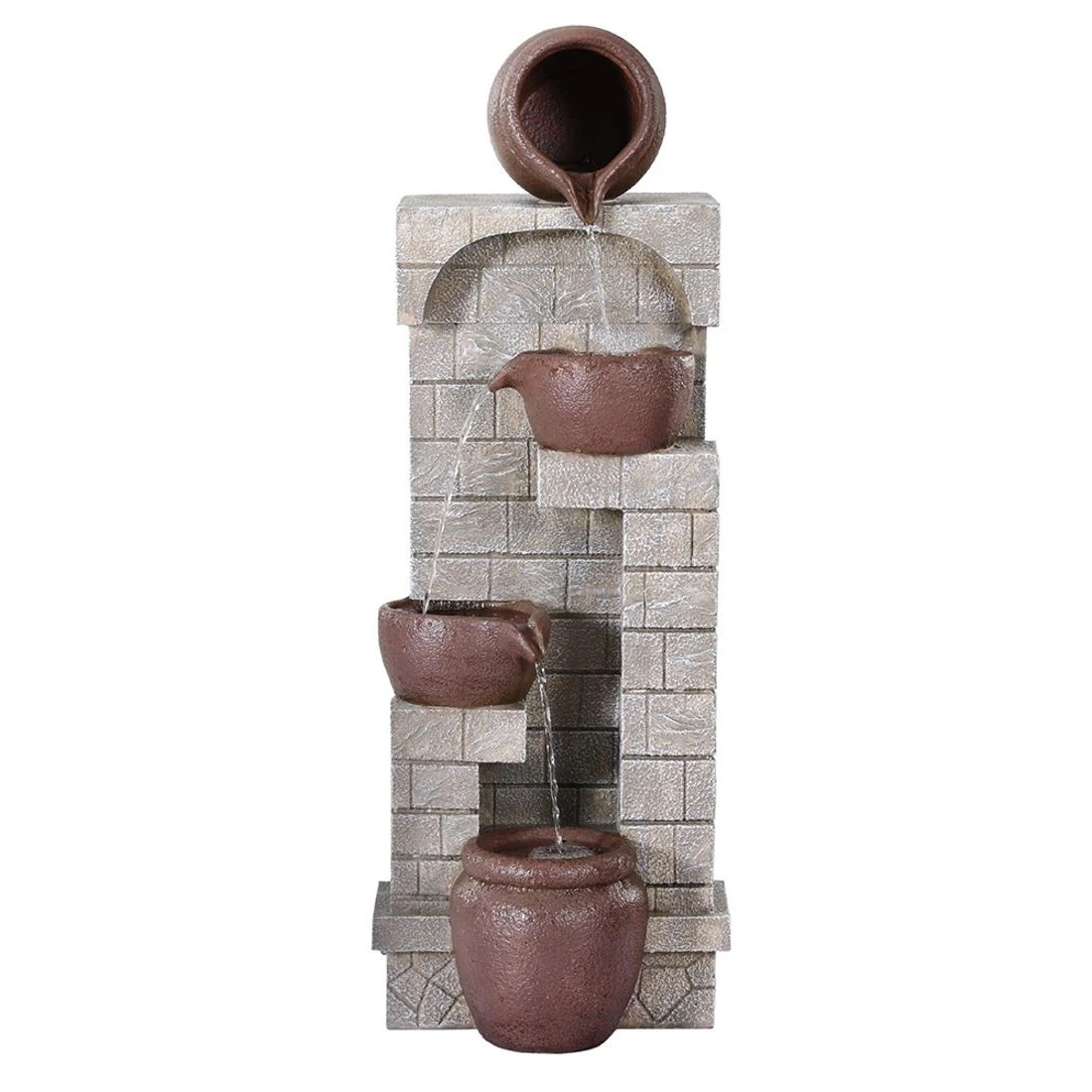 3 Gardeon Solar Fountain Water Feature  Pot Outdoor Indoor 4-Tier Cascading - Multi, 3 of 6