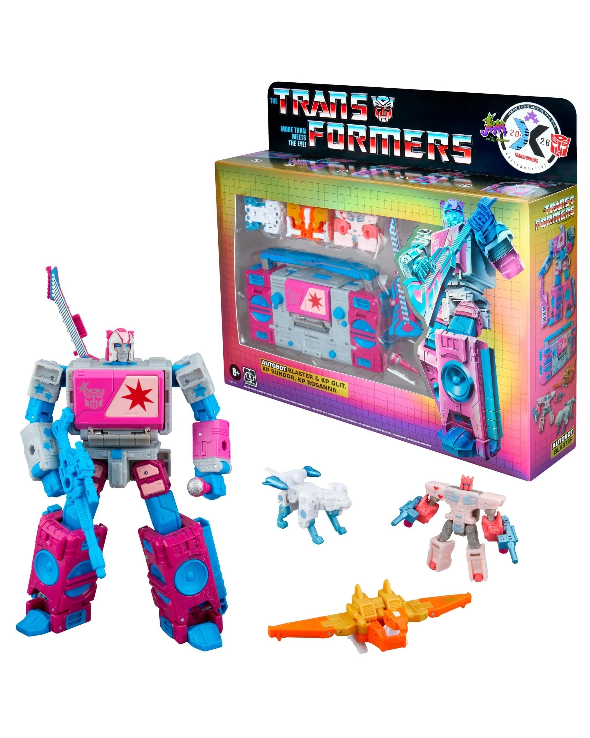 1 Transformers Jem and the Holograms Autobot Blaster and KP Glit, KP Sundor, and KP Rosanna, 1 of 10