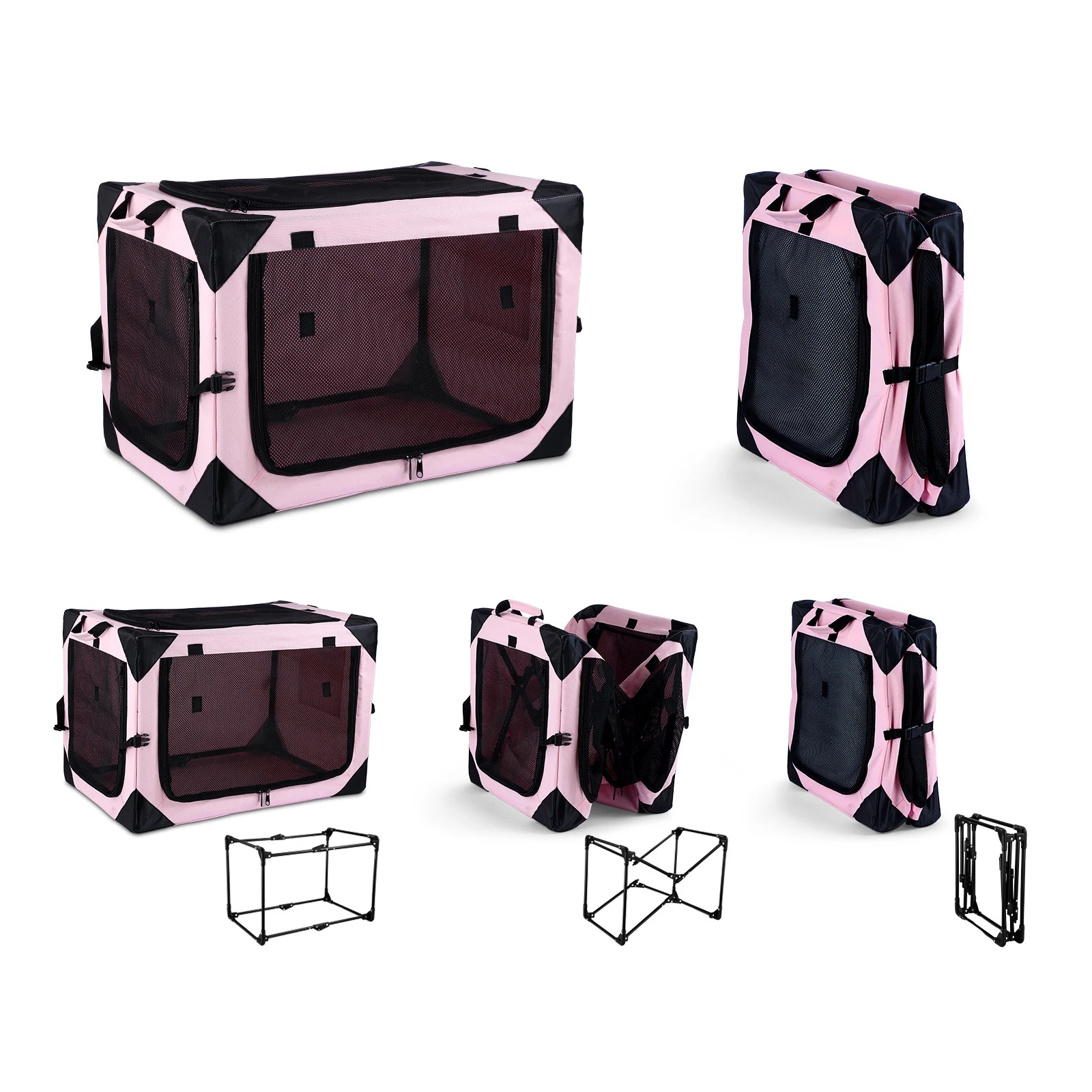 7 Pet Scene Dog Pet Cat Crate Cage Rabbit Hutch Bird Puppy Pink, 7 of 7