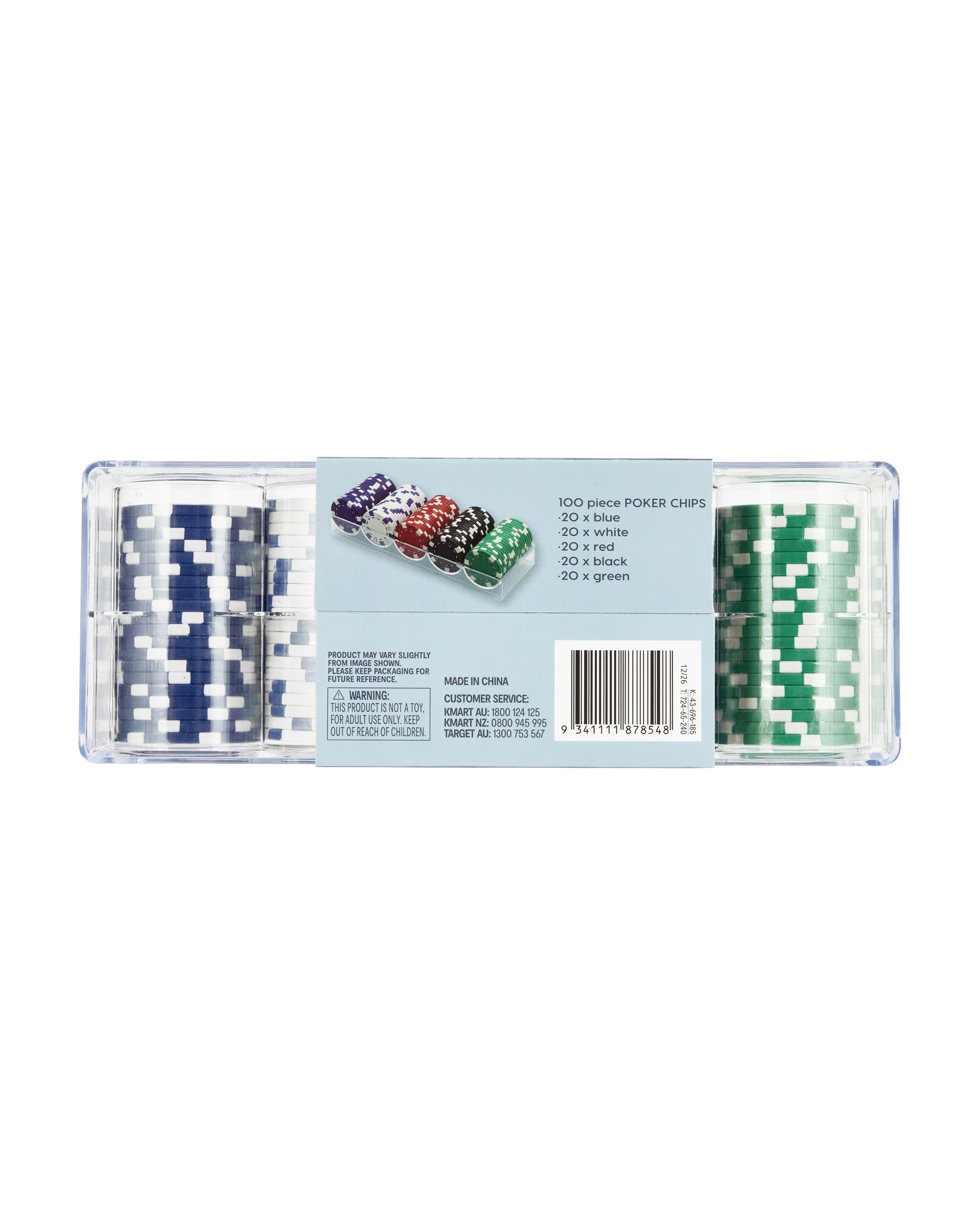 8 100 Piece Classic Games Poker Chips, 8 of 8