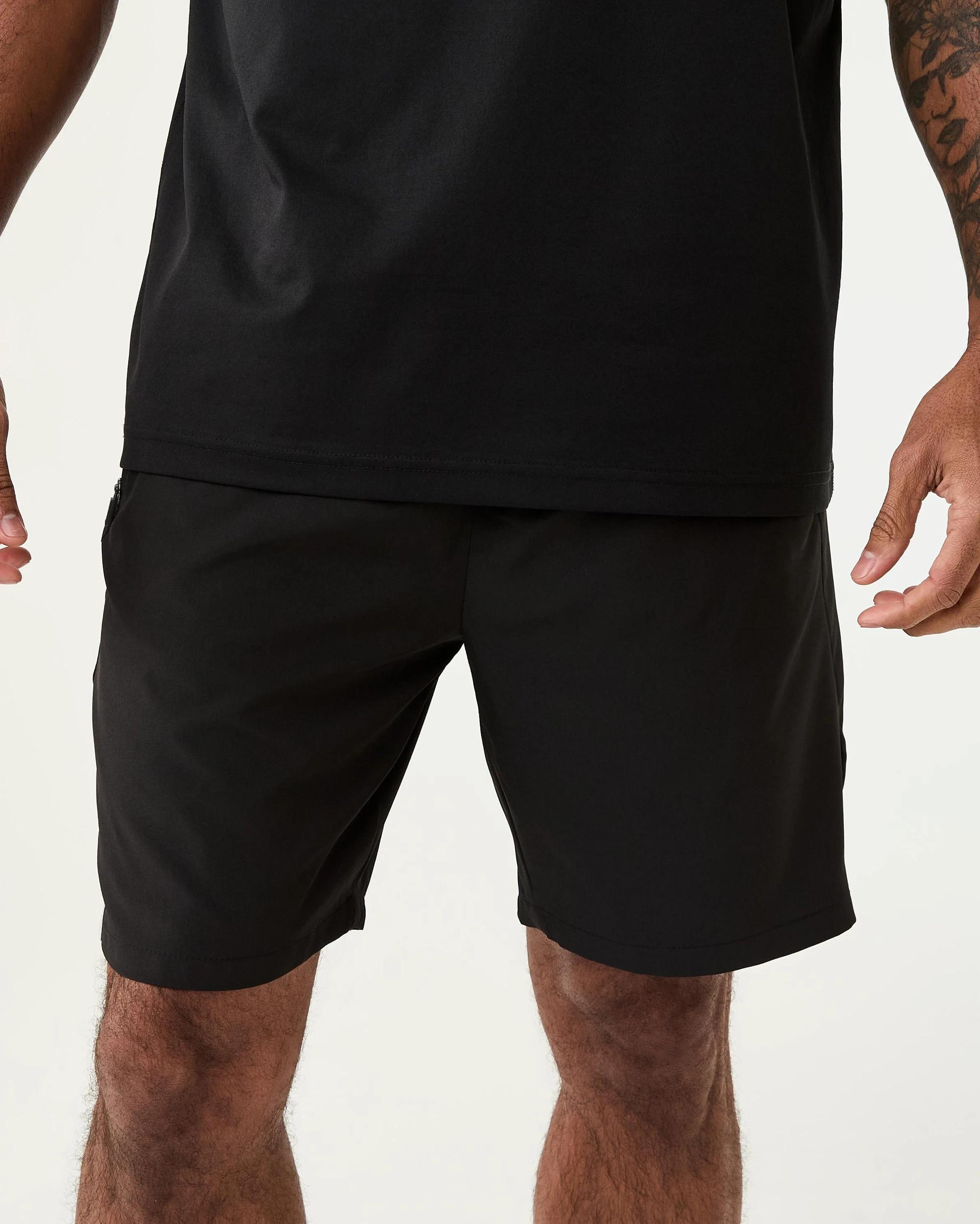 2 Active Mens Movement Print Shorts Fusion Blk, 2 of 7