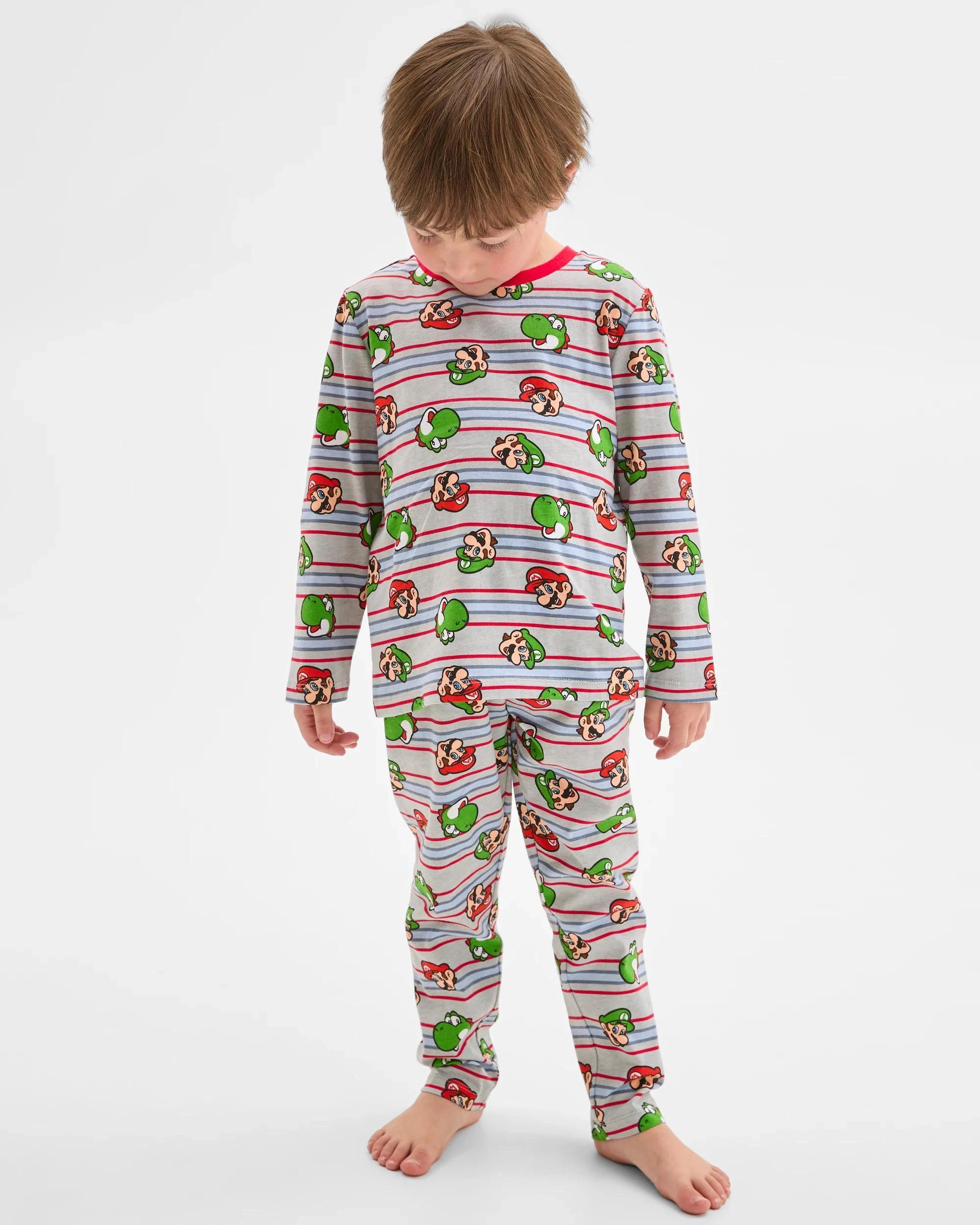 3 Super Mario Australian Cotton 2 Pack Younger Boys Pyjama Set MARIO, 3 of 8