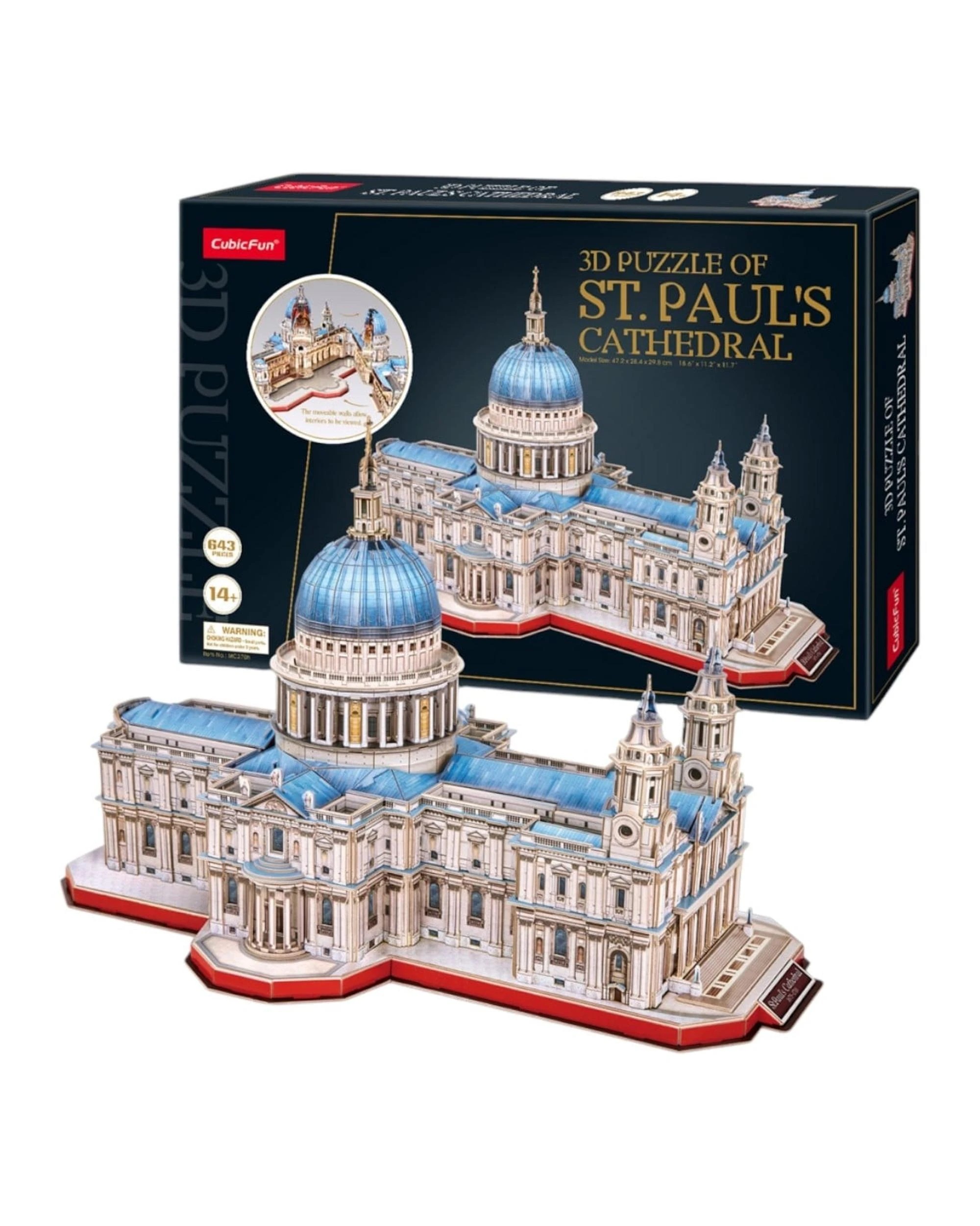 1 CubicFun St Paul's Cathedral 643 Piece 3D Model Kit, 1 of 6