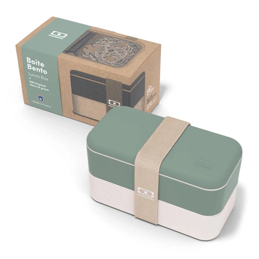 4 Monbento MB Original Bento Box Natural - Green - Green, 4 of 5