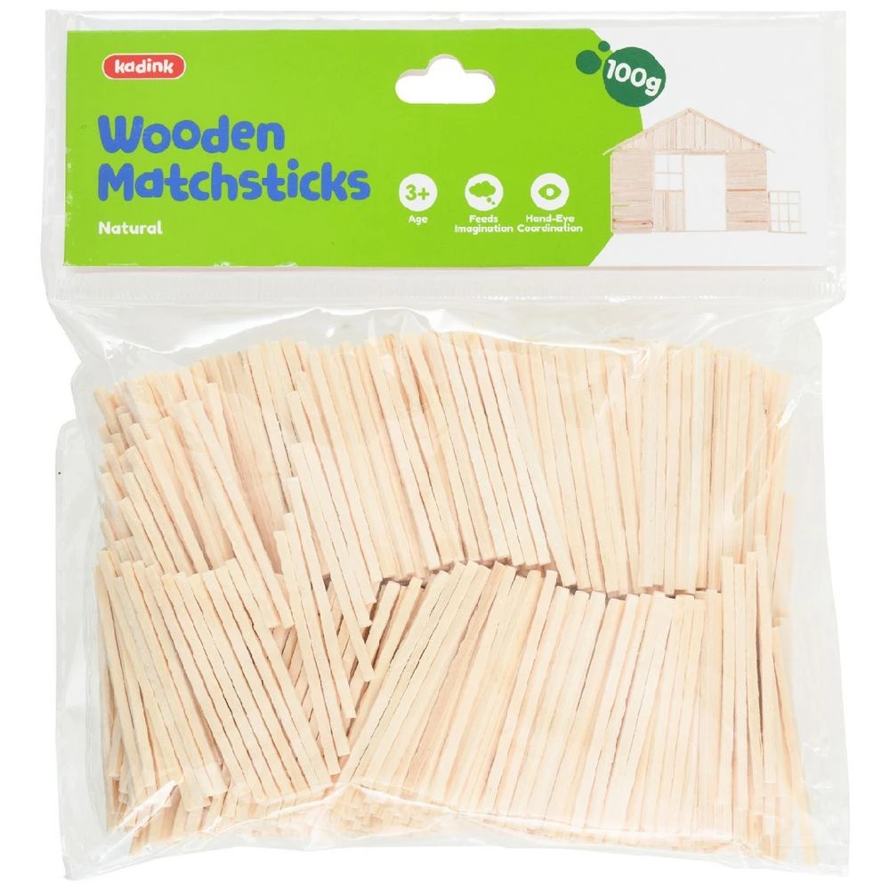 1 Kadink Wooden Match Sticks Natural 1000 Pack, 1 of 3