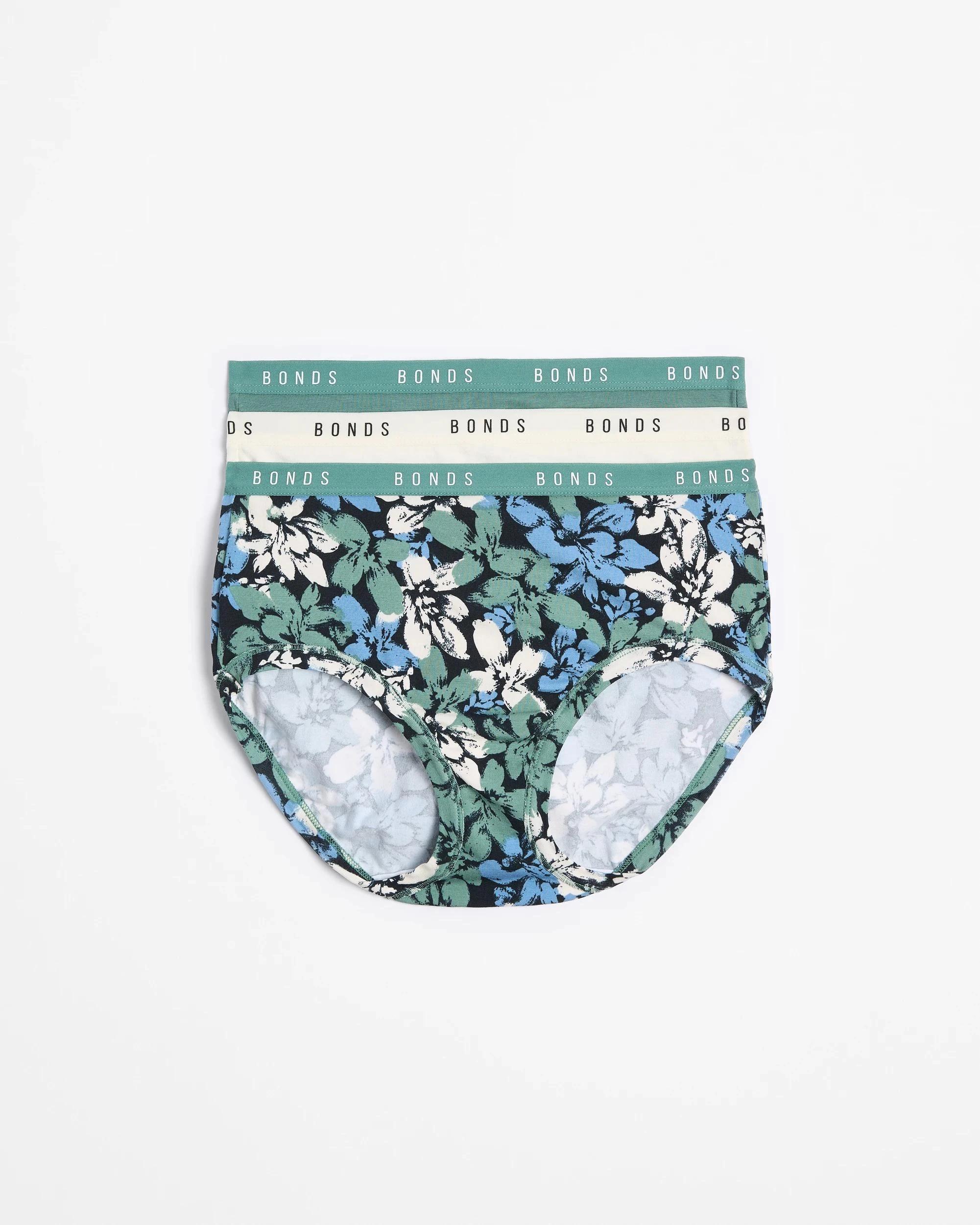 1 Bonds Cottontails 3 Pack Full Briefs DUSK GARDEN/ DREAM CLOUD/ OZONE, 1 of 4