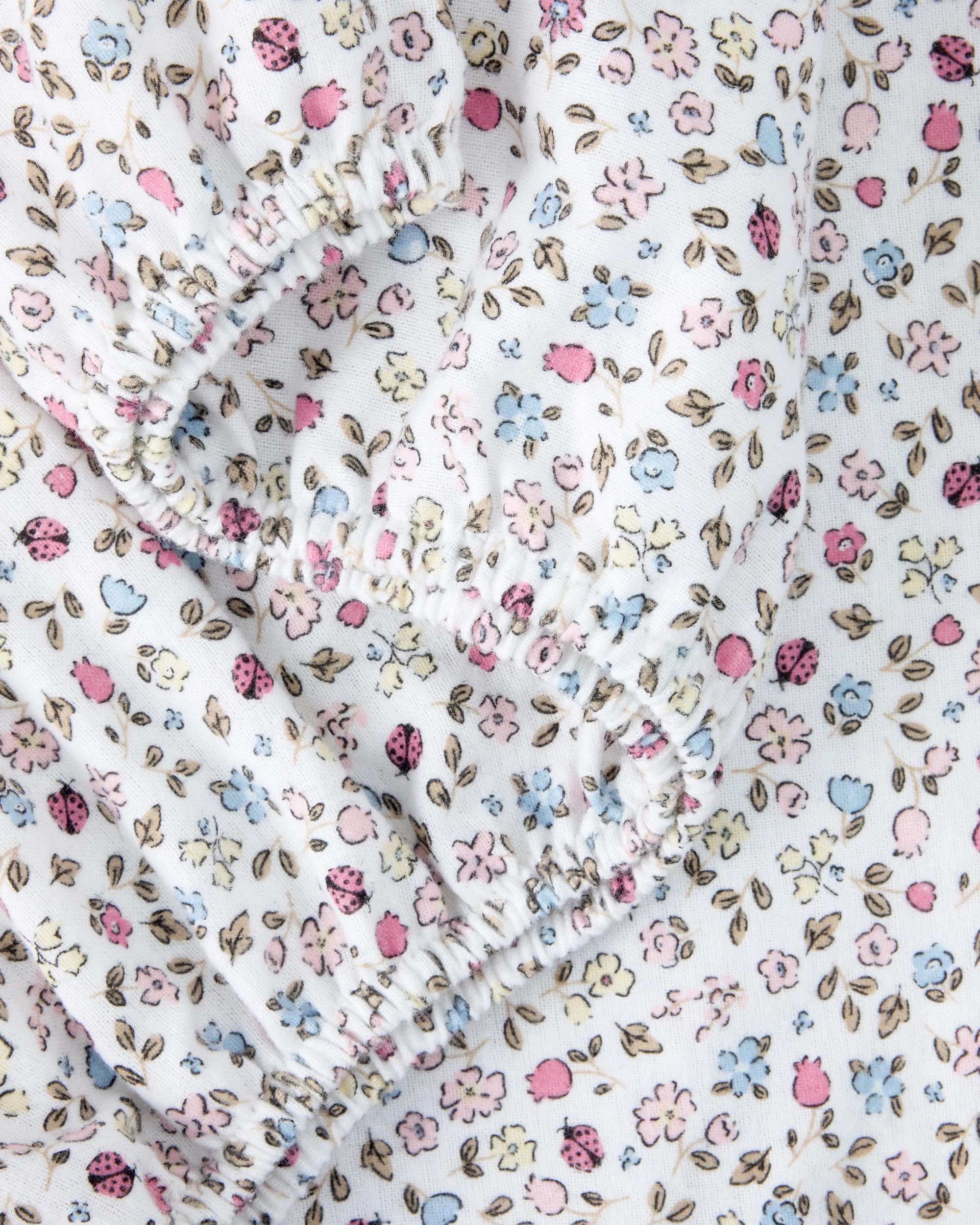 5 2 Pack Flannelette Cotton Fitted Cot Sheets - Flora, 5 of 6