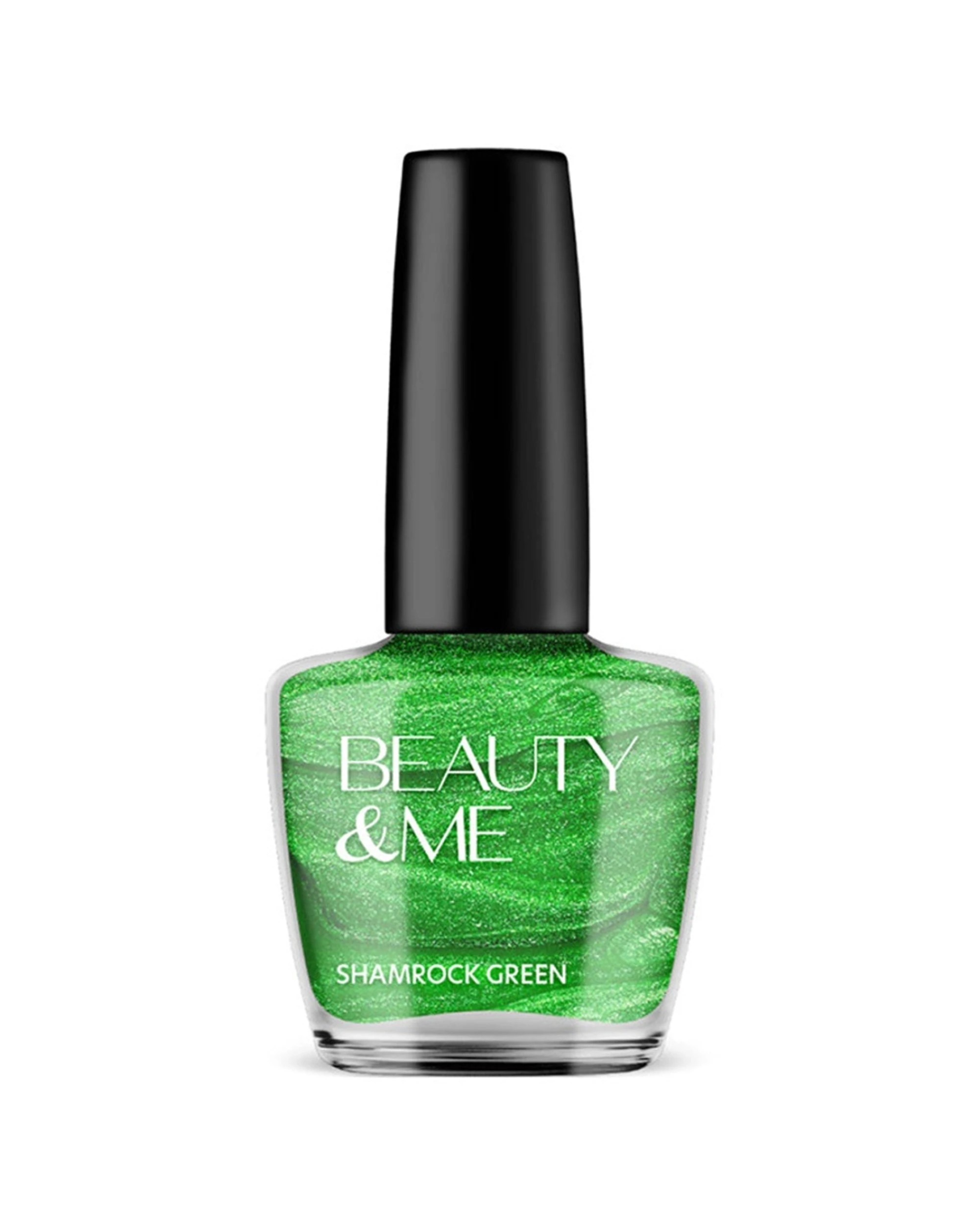 1 Beauty & Me Nail Polish 12ml - 77 'Shamrock' Two Tone Metallic Light - Green, 1 of 1
