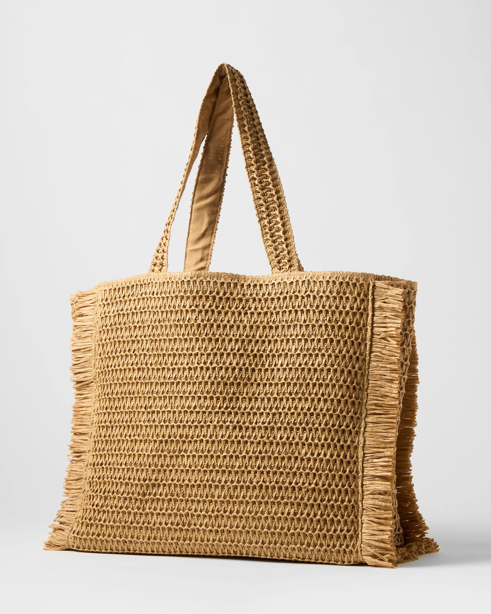 Fringe Straw Woven Tote - Kmart