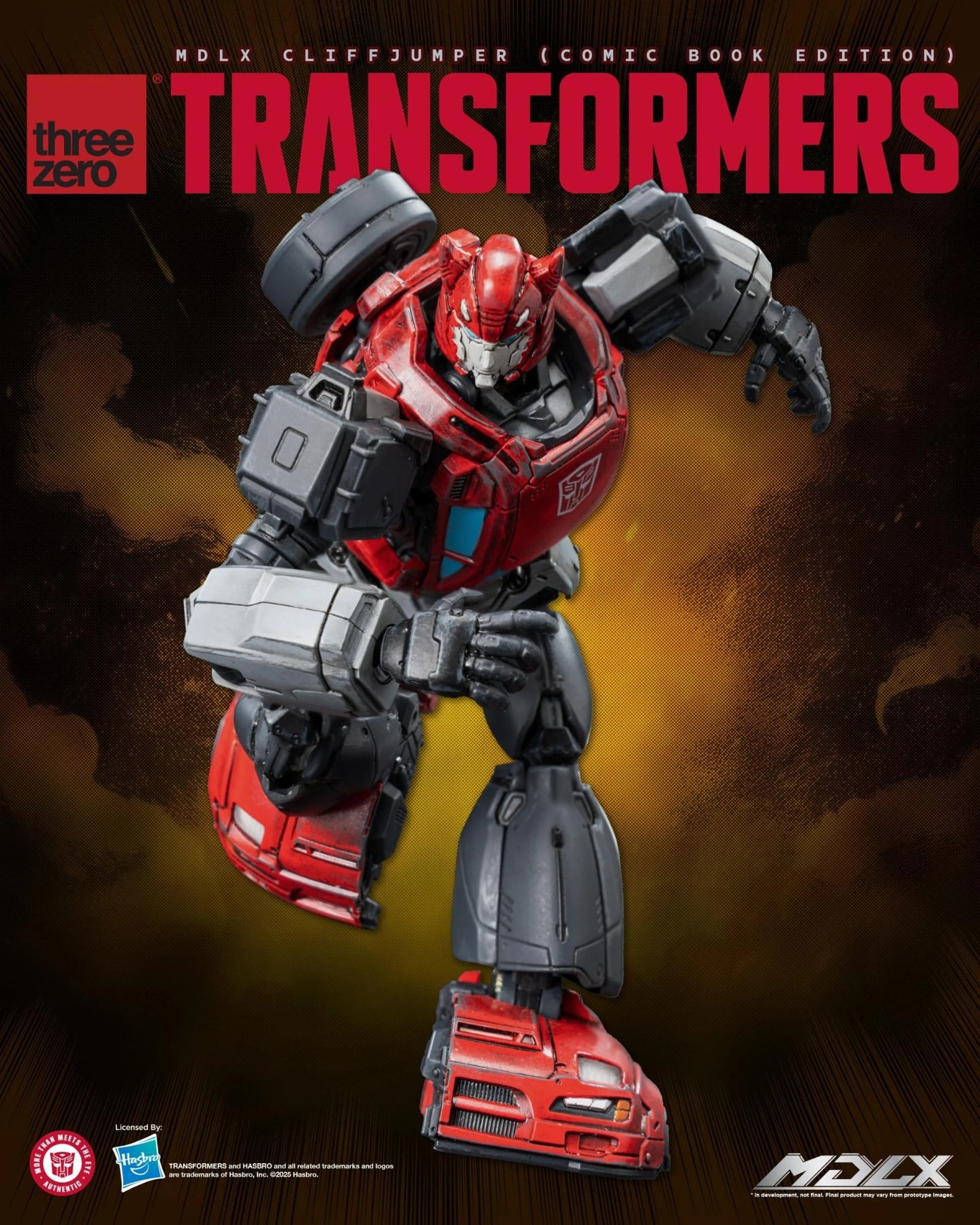 6 Threezero Transformers Cliffjumper - Comic Book Edition -  MDLX Collectable Action Figure, 6 of 9