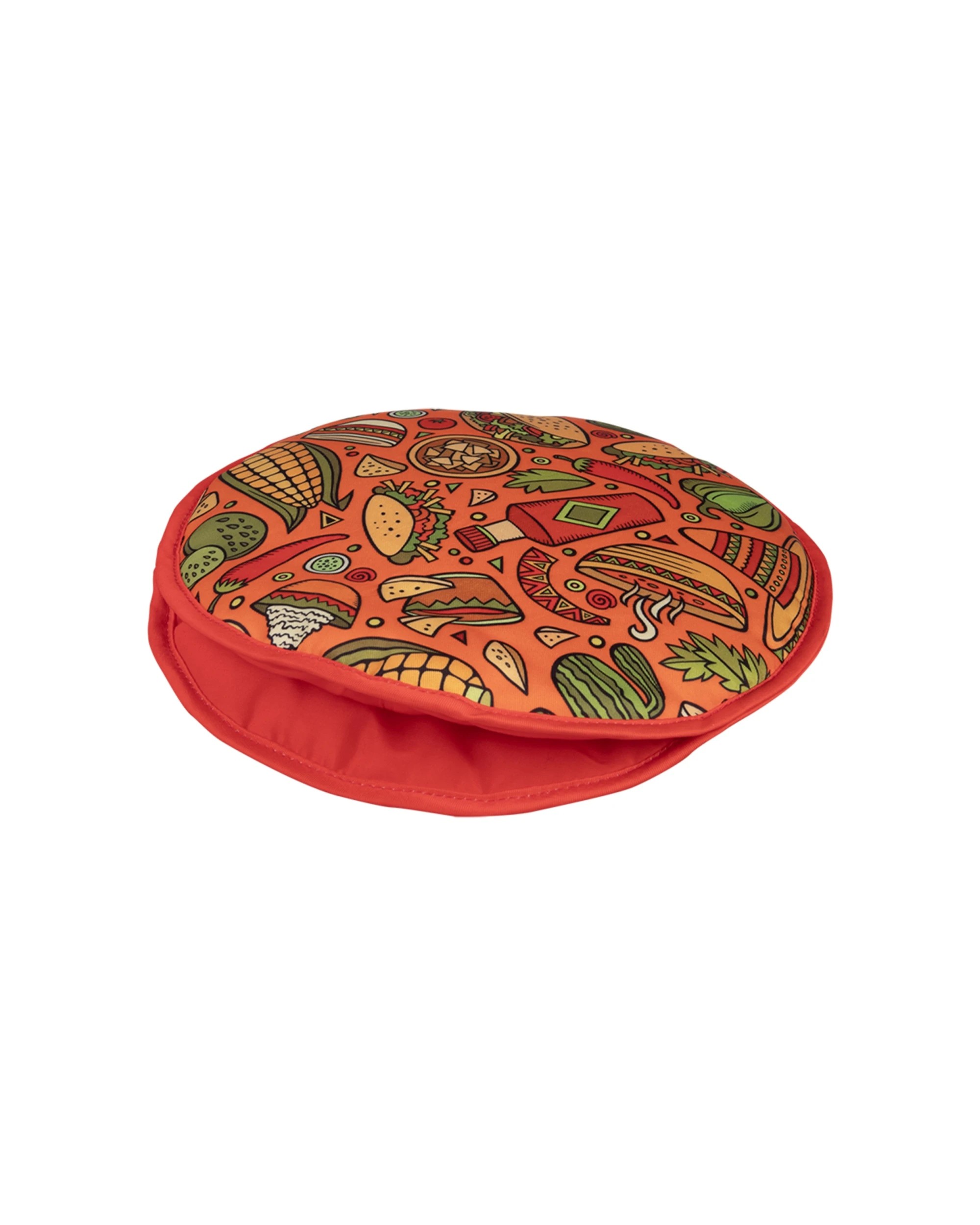 2 Appetito Tortilla Warmer Pouch Kitchen Microwave Safe Holds Up To 12 Tortillas - Red, 2 of 3