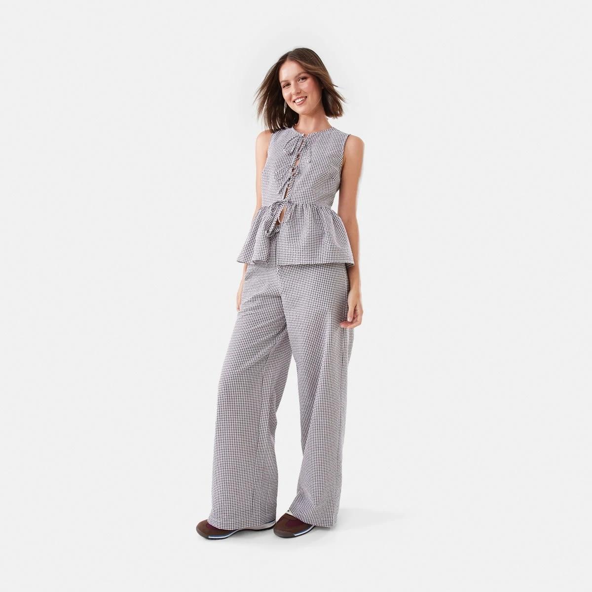 3 Seersucker Pants Brwn Ging, 3 of 6