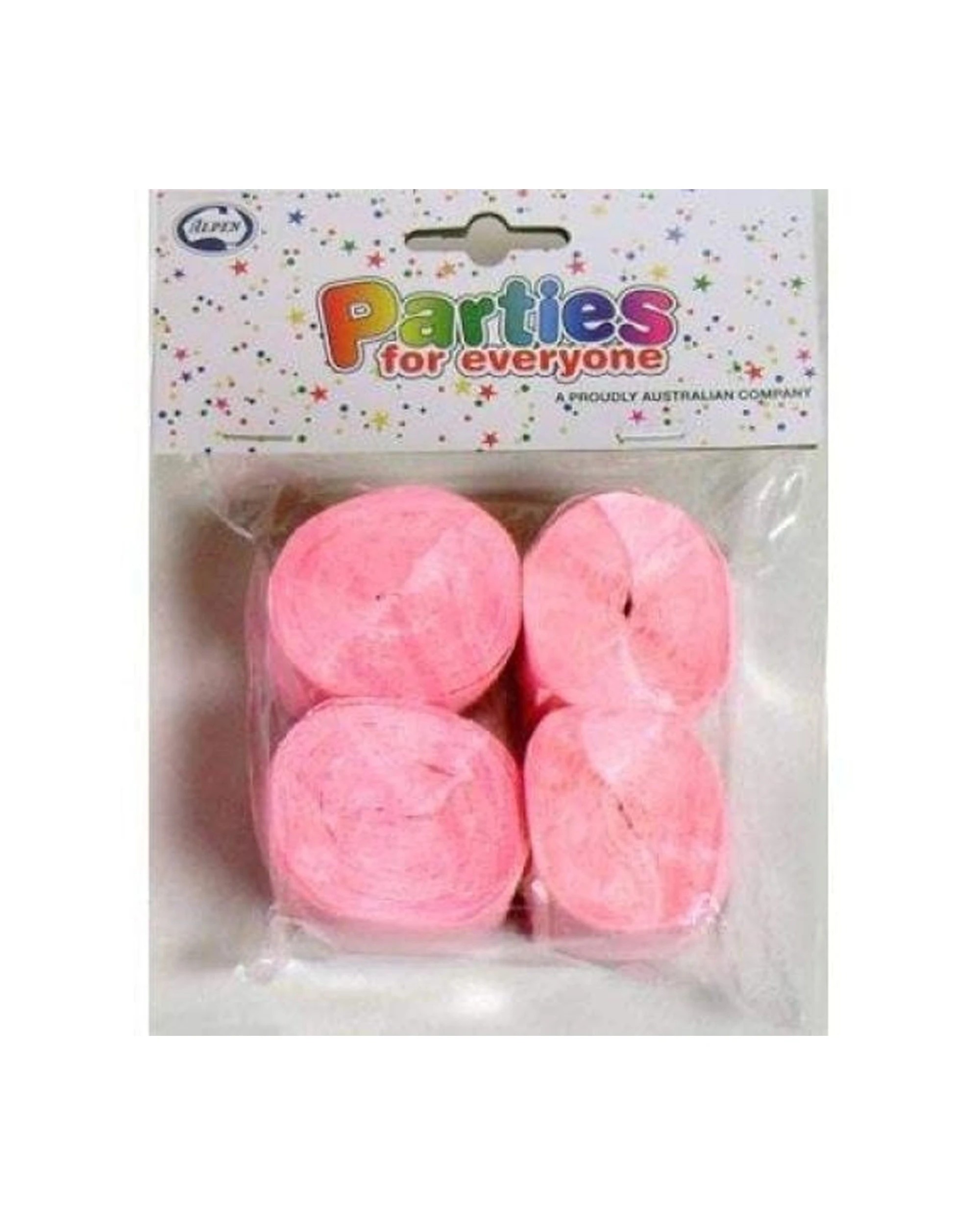 1 Alpen 4pc Crepe Streamer Party Decoration - Pink, 1 of 1