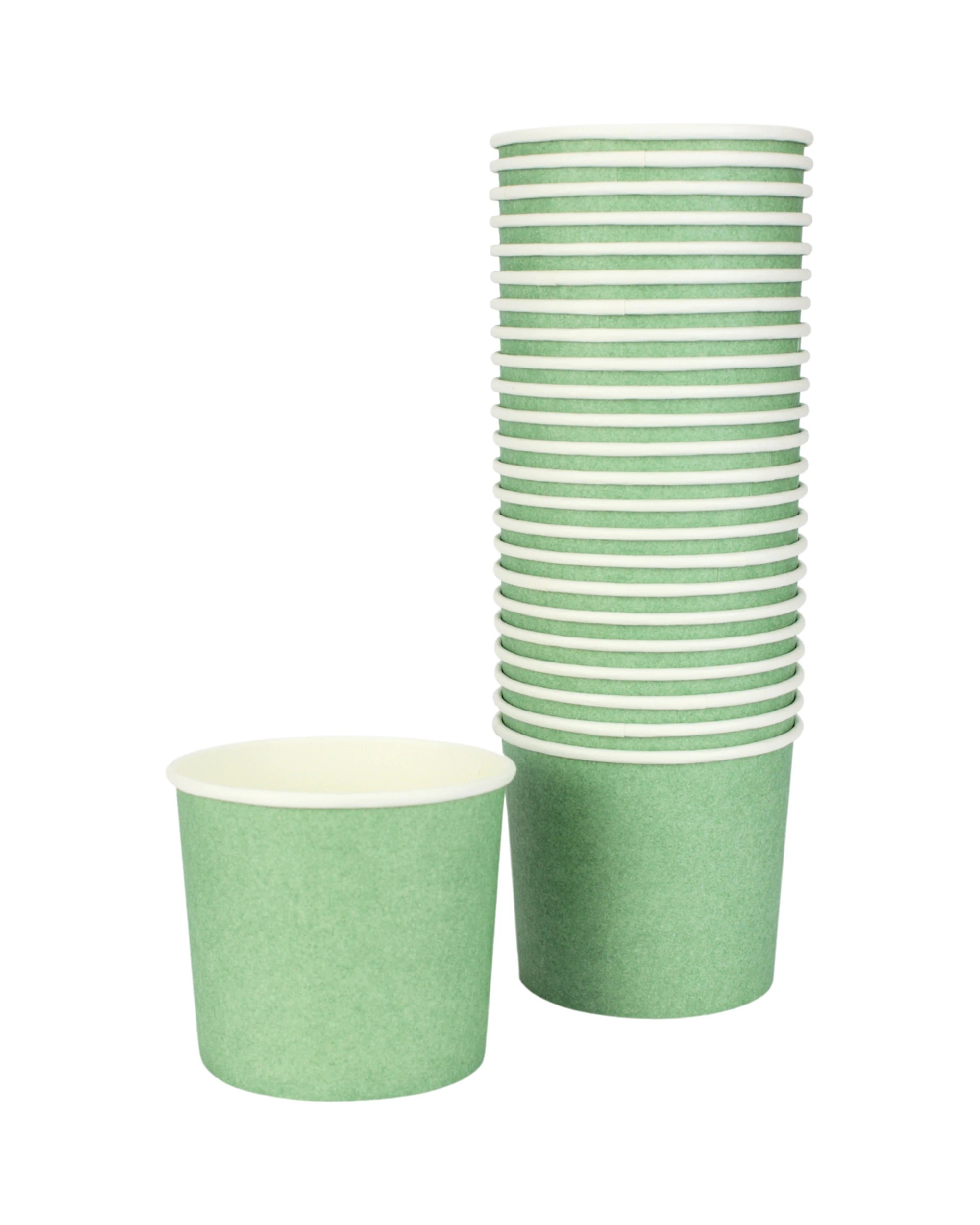 1 Party Maker Sage Ice Cream Cups 354ml Pack of 24 - Green, 1 of 3