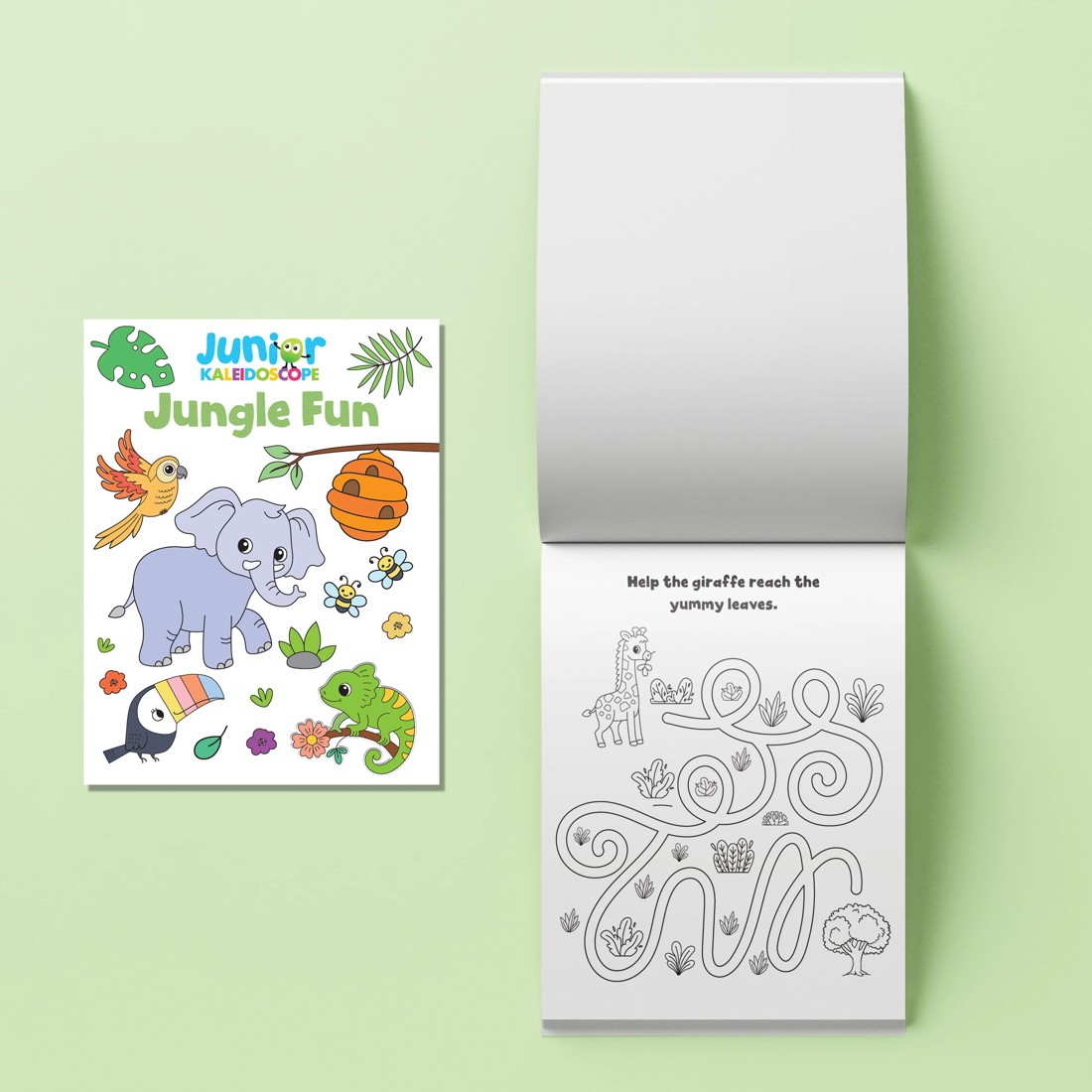 4 Junior Kaleidoscope Colouring Kit: Jungle Fun - Book, 4 of 5