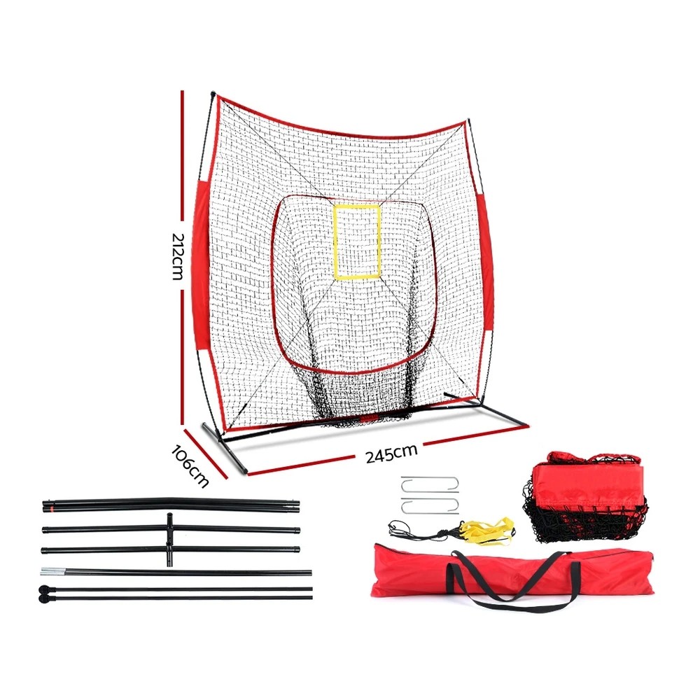 2 Everfit 7ft Baseball Net Pitching Kit with Stand Softball Training Aid Sports - Multi, 2 of 7
