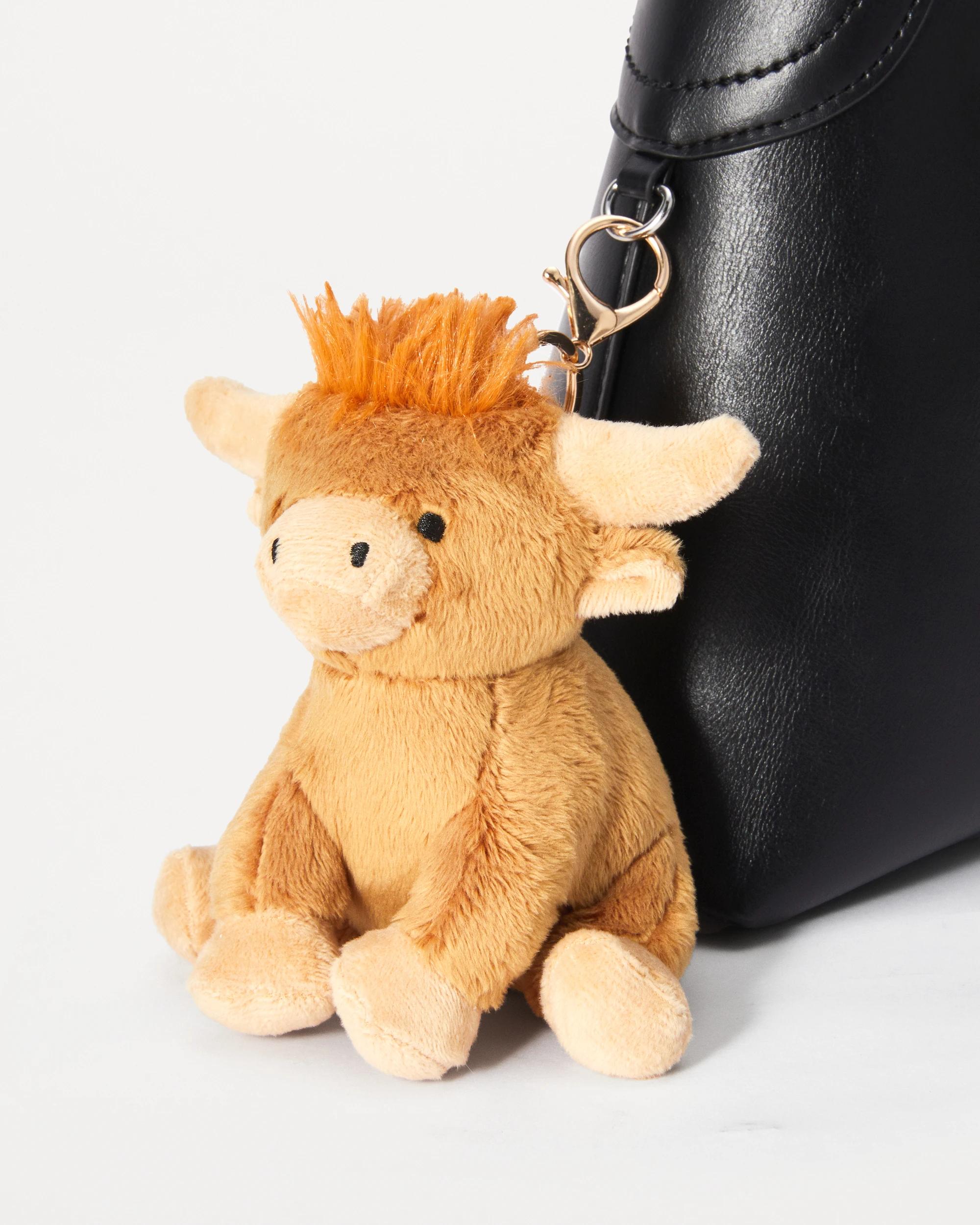 4 Highland Cow Charm Keyring - Brown and Gold Tone Brown, 4 of 5
