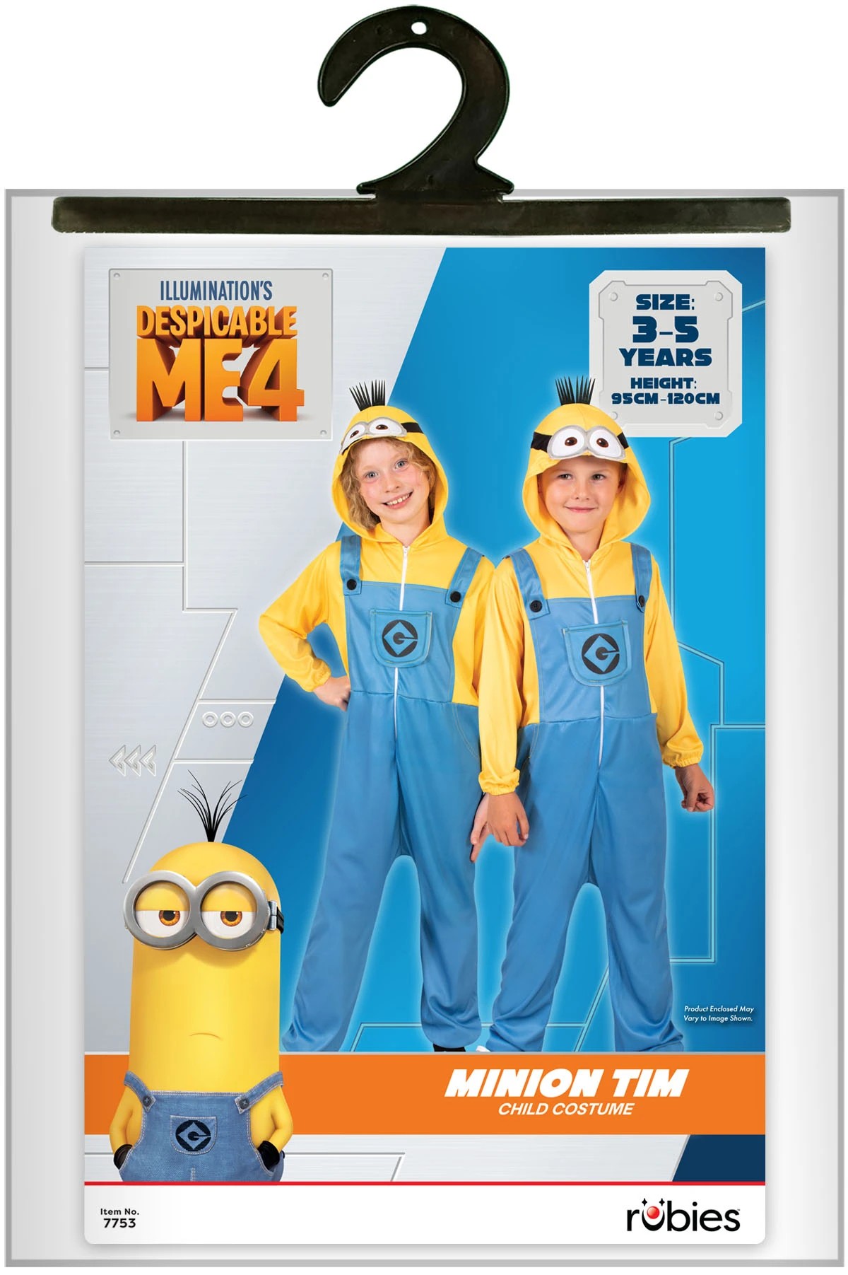 6 Illumination's Despicable Me 4 Minion Tim Child Costume - Ages 3-5, 6 of 6