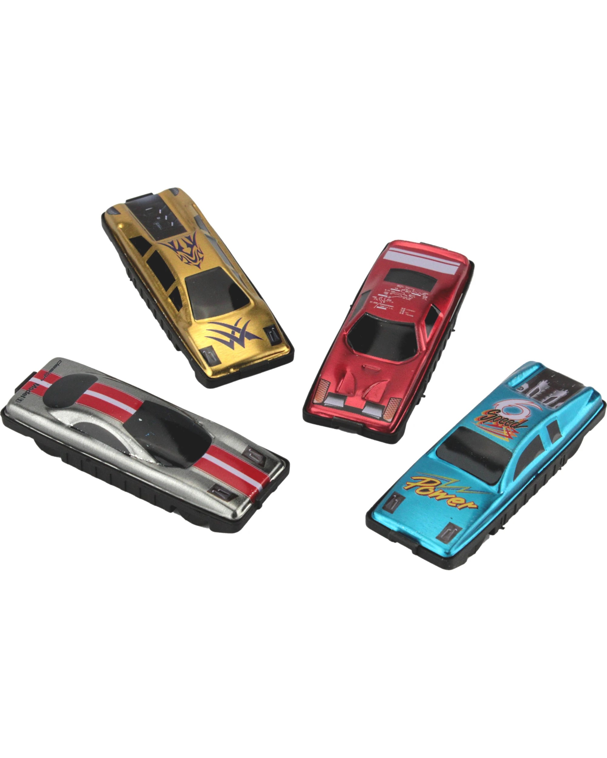 1 Alpen Plastic Coloured Racing Cars Pack of 4, 1 of 2