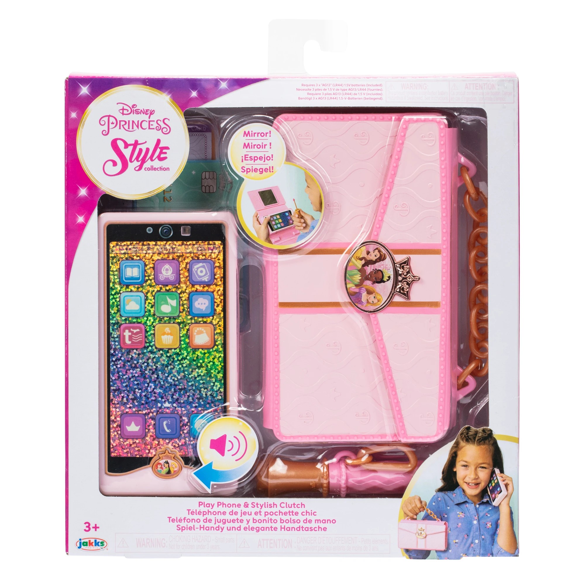 1 Disney Princess Style Collection Play Phone and Stylish Clutch, 1 of 8
