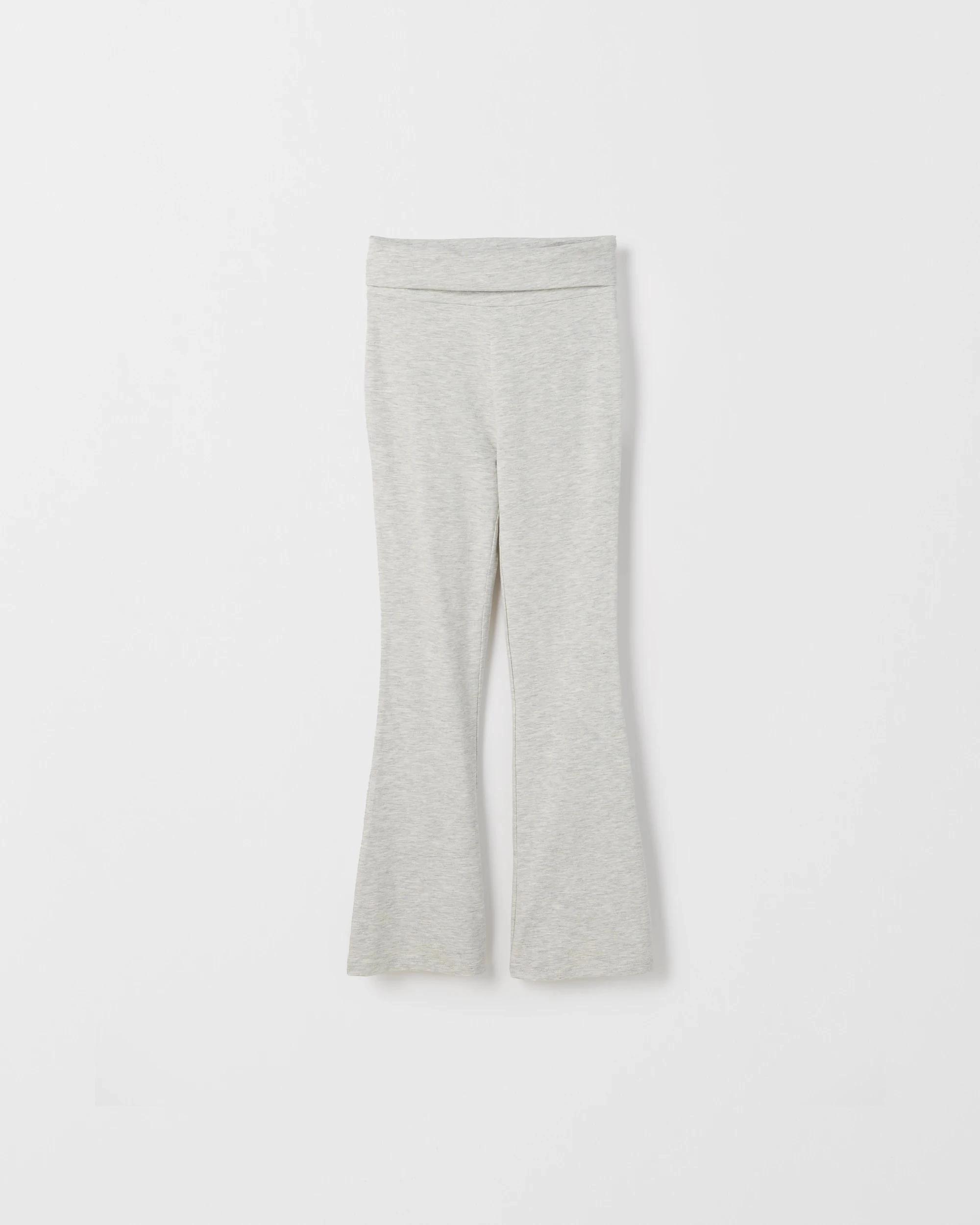 1 Target Folded Waist Flare Pants GREY MARLE, 1 of 5