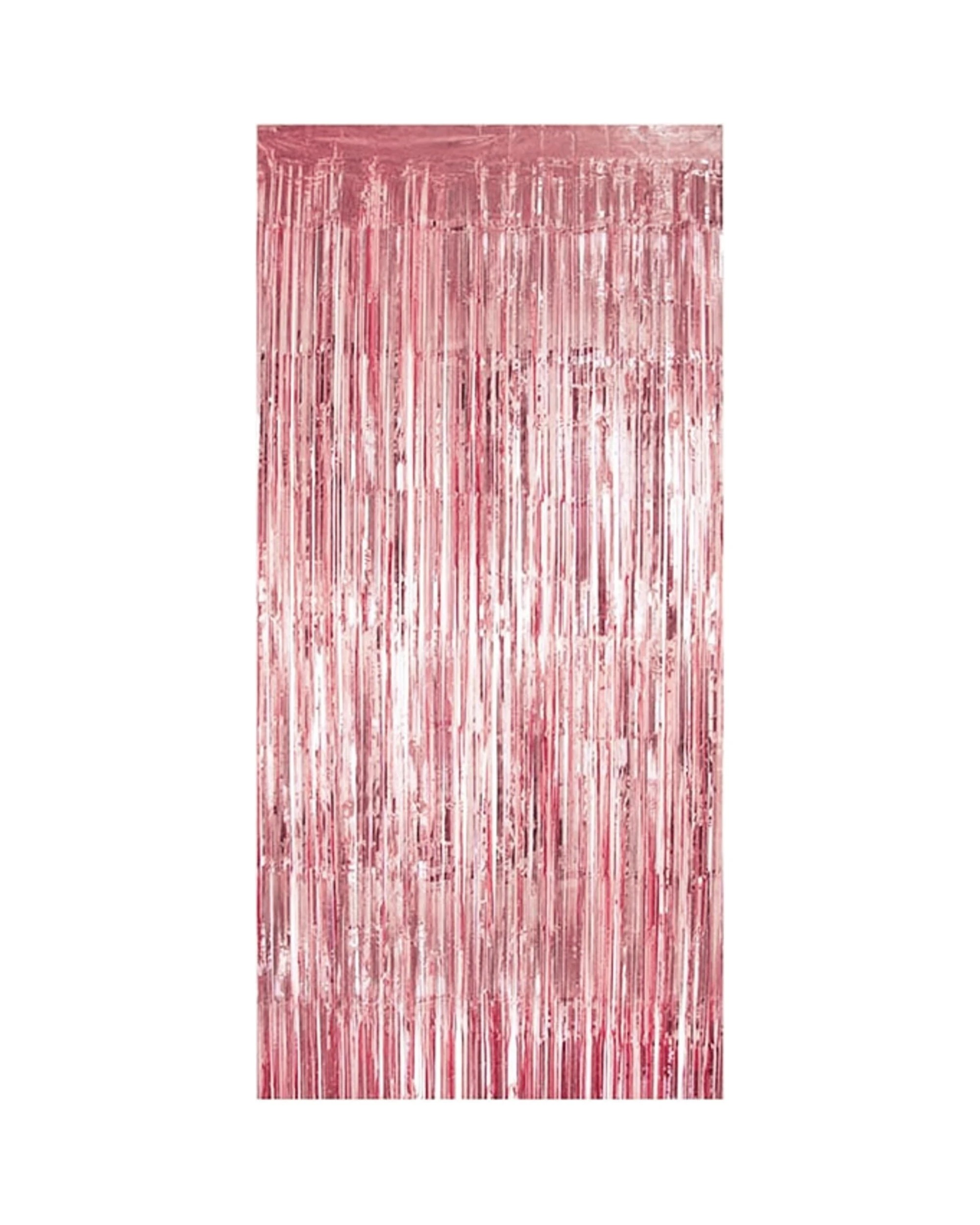 1 Metallic Rose Gold Foil Backdrop Curtain 100cm x 200cm - Rose Gold, 1 of 3