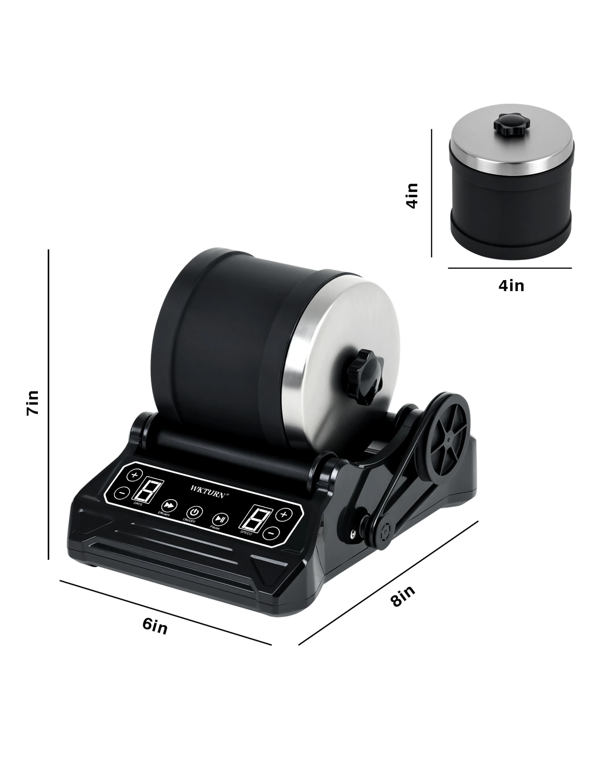 2 Advwin Electric Rock Tumbler for Kids Advanced Rock Polisher - Black, 2 of 8