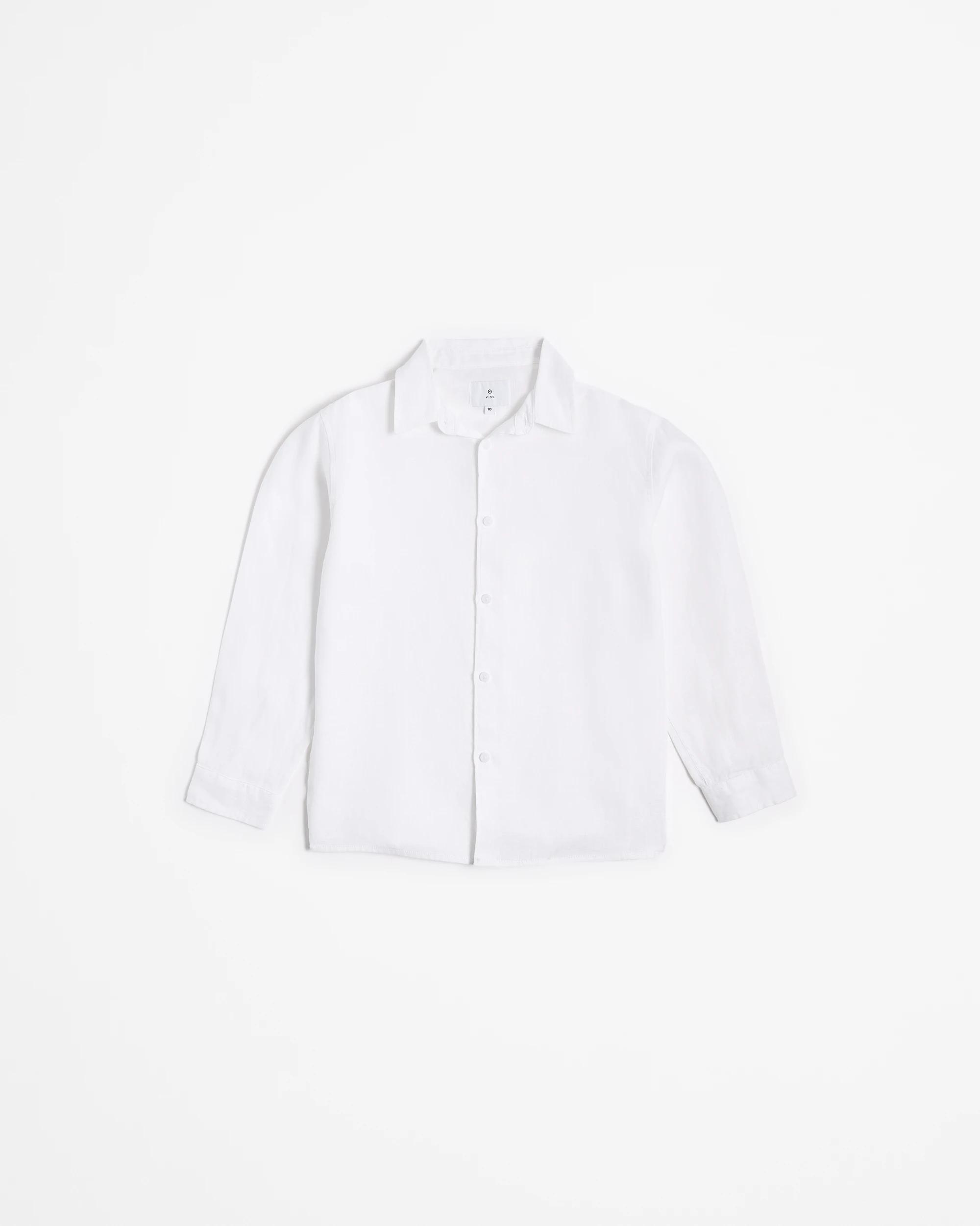 4 Target European Linen Long Sleeve Shirt WHITE, 4 of 7