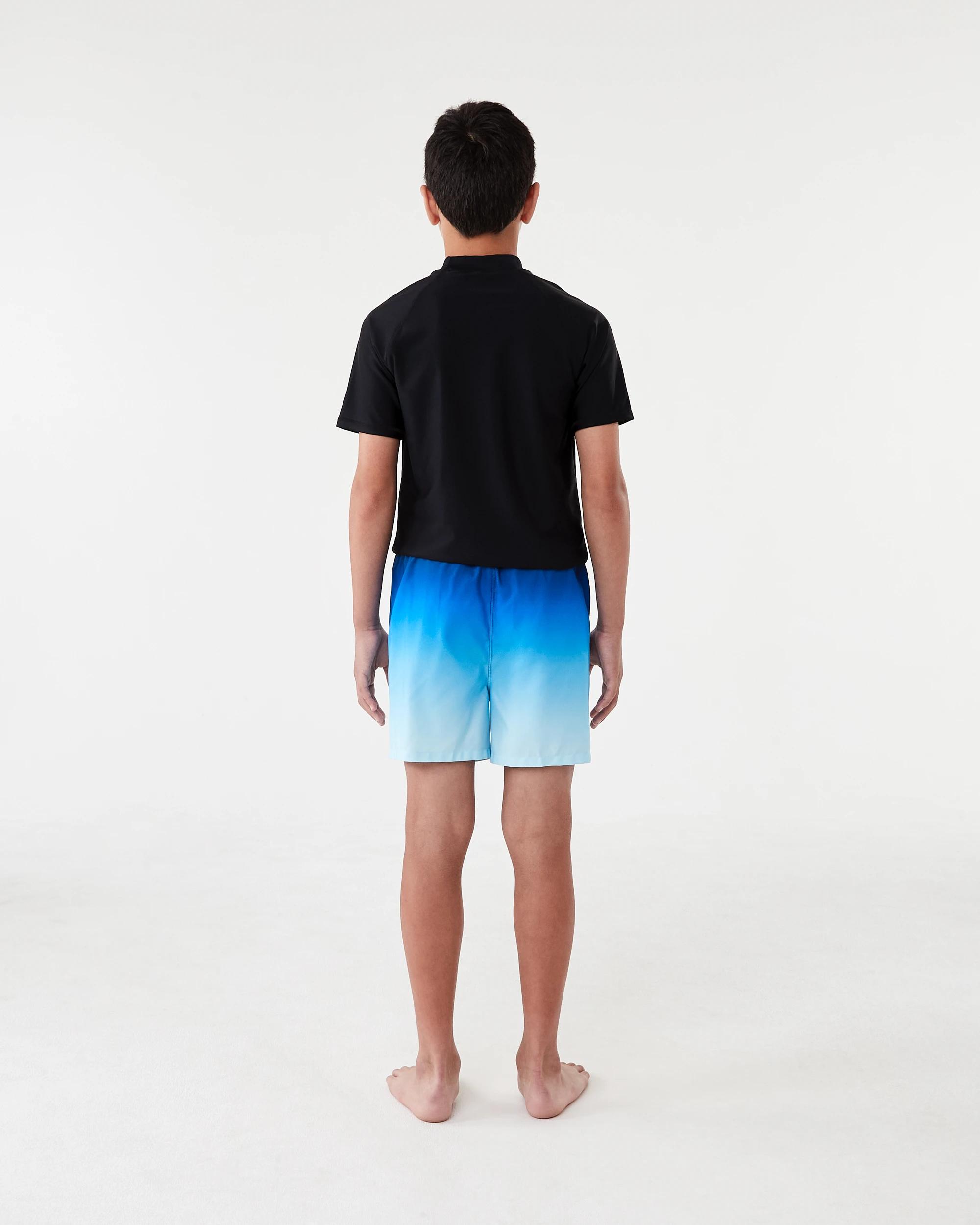5 Print Swim Shorts OCEAN OMBRE CRYSTALLY BLUE, 5 of 5